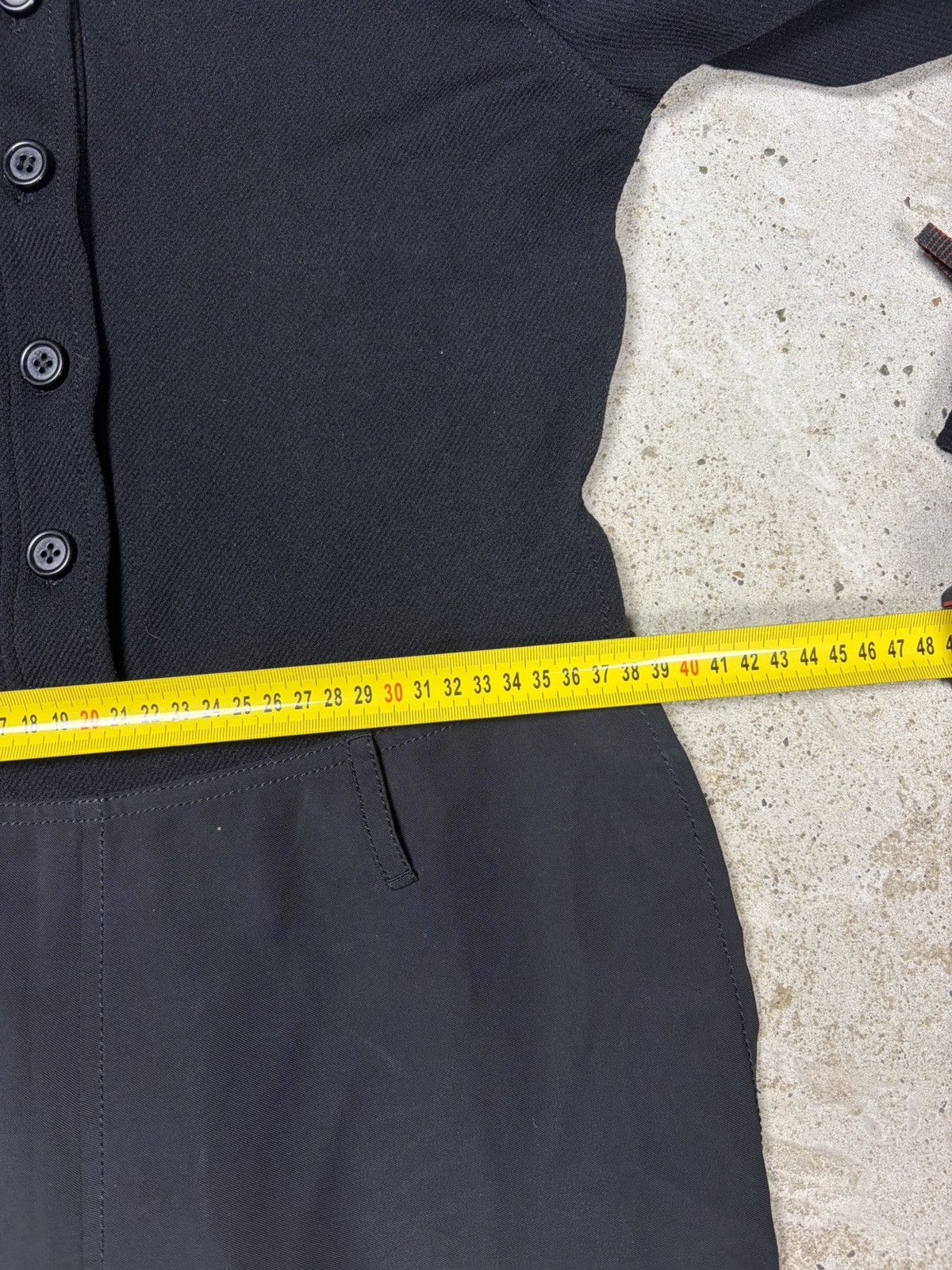 Prada Vintage Prada Nylon Black & Grey Jumpsuit Baggy Pants Size 32" / US 10 / IT 46 - 23 Thumbnail