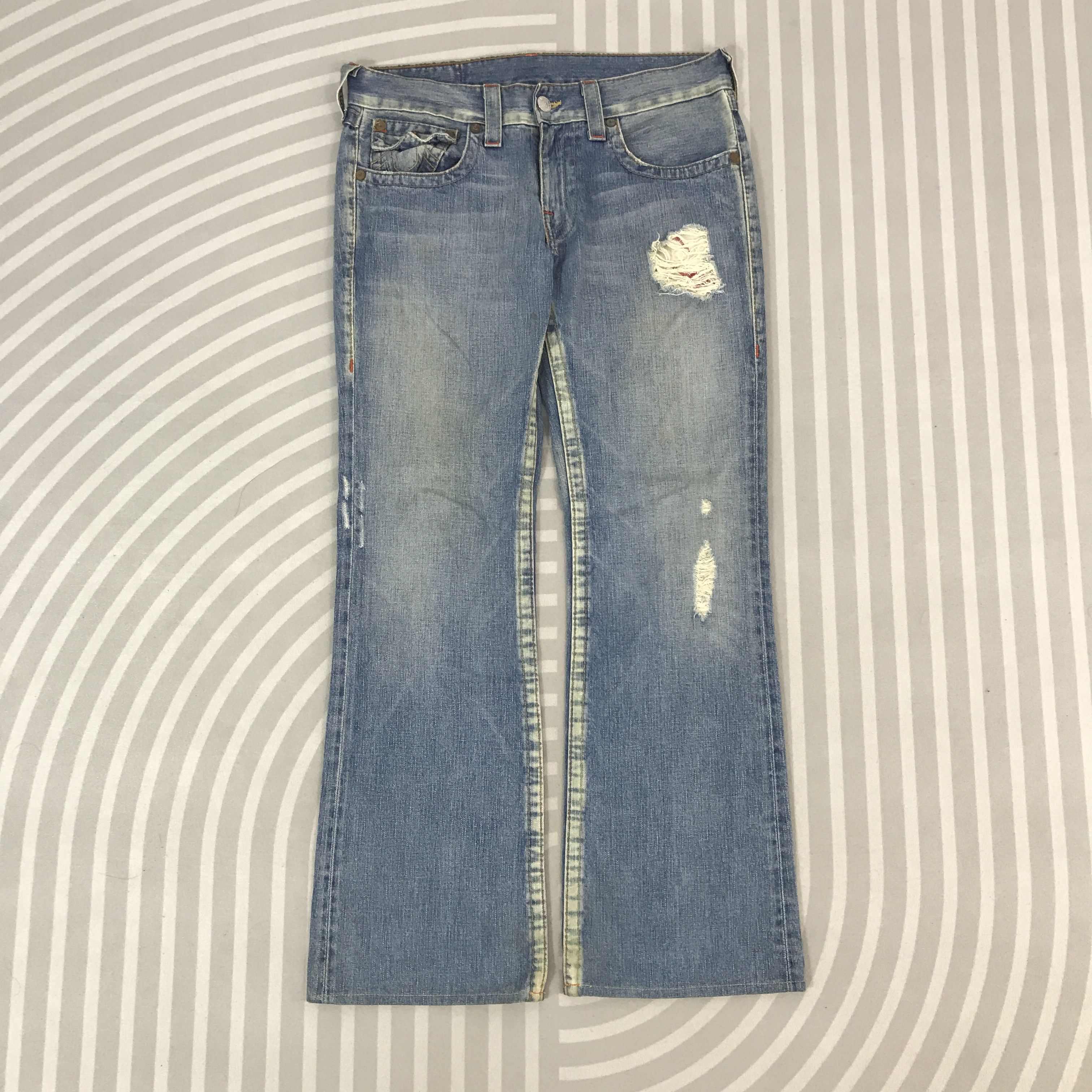 Japanese Brand Vintage True religon Distressed Distressed Denim Size US 34 / EU 50 - 1 Thumbnail