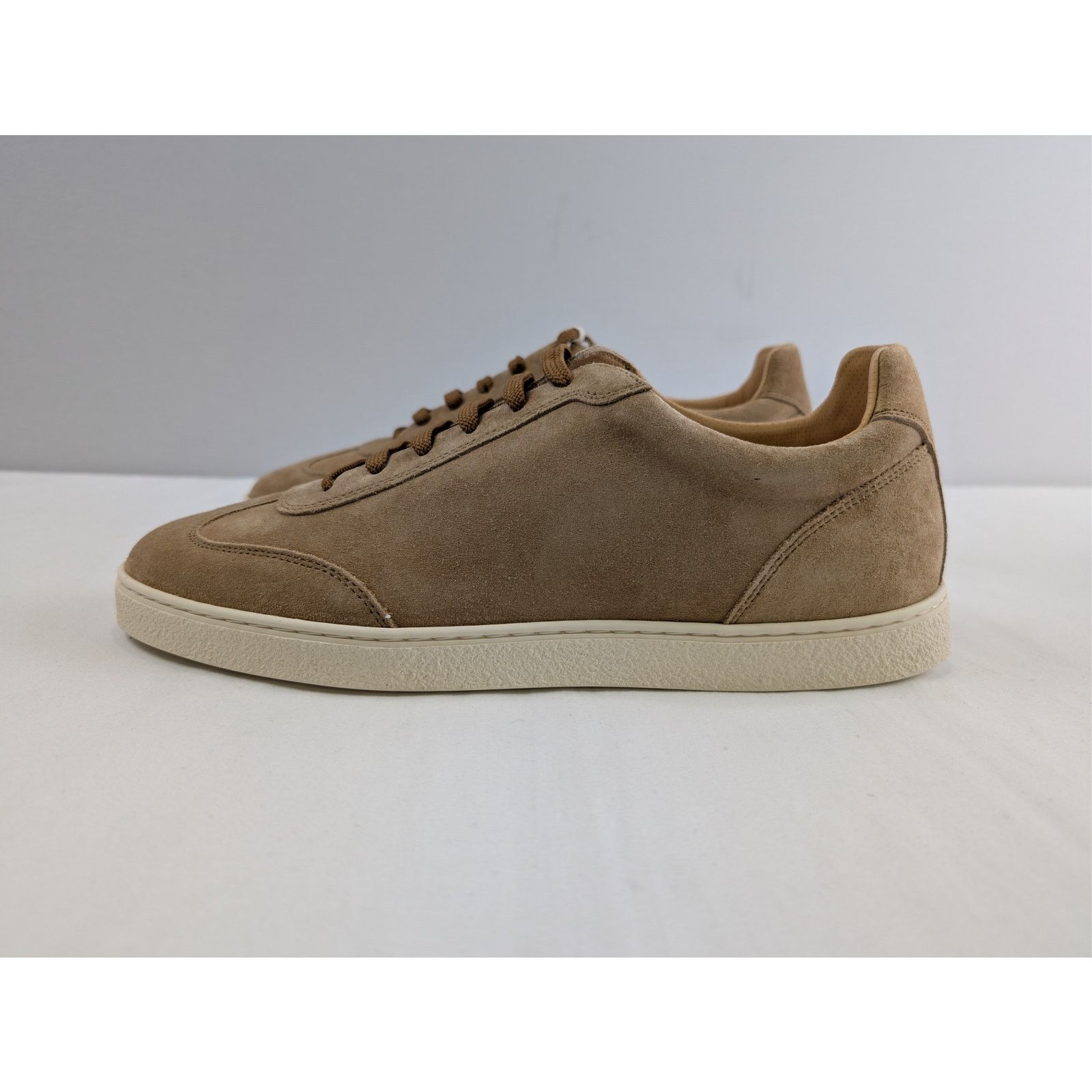 Brunello Cucinelli o1rshd1 'Coda di Rondine' suede sneakers in taupe/brown Size US 11 / EU 44 - 10 Thumbnail