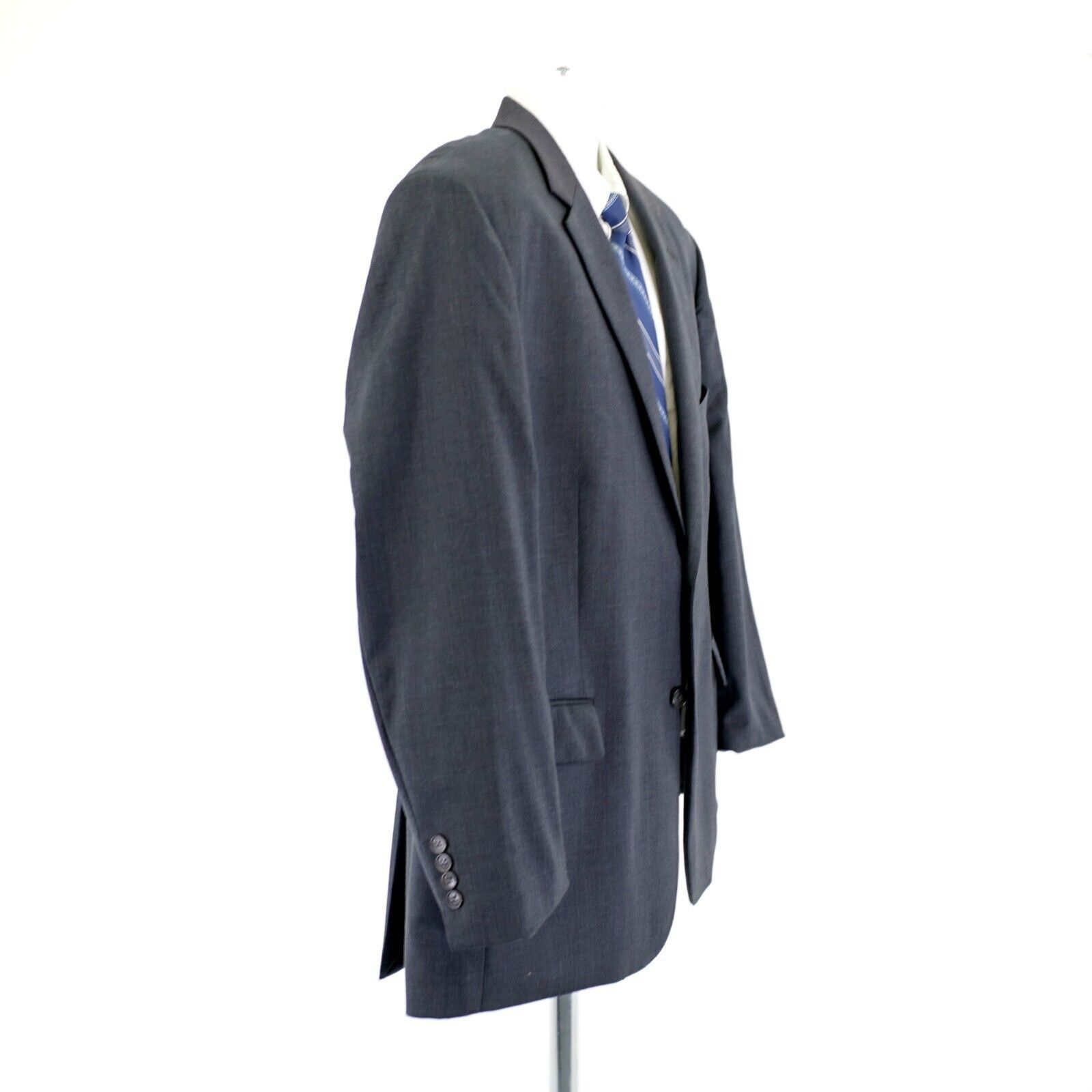 Jos. A. Bank Jos A Bank 46R Gray Wool Tailored Fit Suit Jacket 2 Button Size 46R - 7 Thumbnail