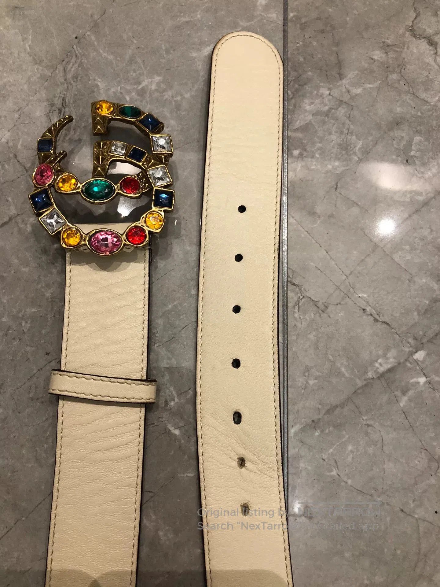 Gucci Gucci Crystal Gemstone Buckle Belt. Size ONE SIZE - 2 Thumbnail