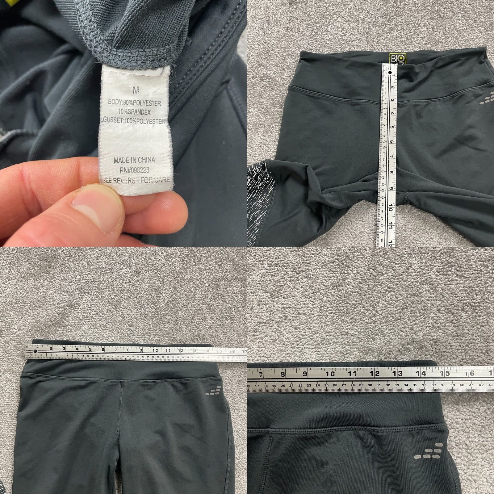 Vintage BCG Bioviz 360 Reflective Leggings Womens Medium Gray Active 29x29 Size 32" / US 10 / IT 46 - 8 Thumbnail