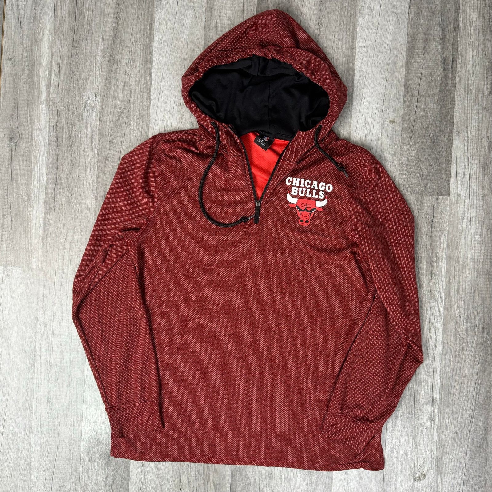 NBA Chicago Bulls Lightweight Athletic Hoodie Red X-Large Size US XL / EU 56 / 4 - 1 Thumbnail