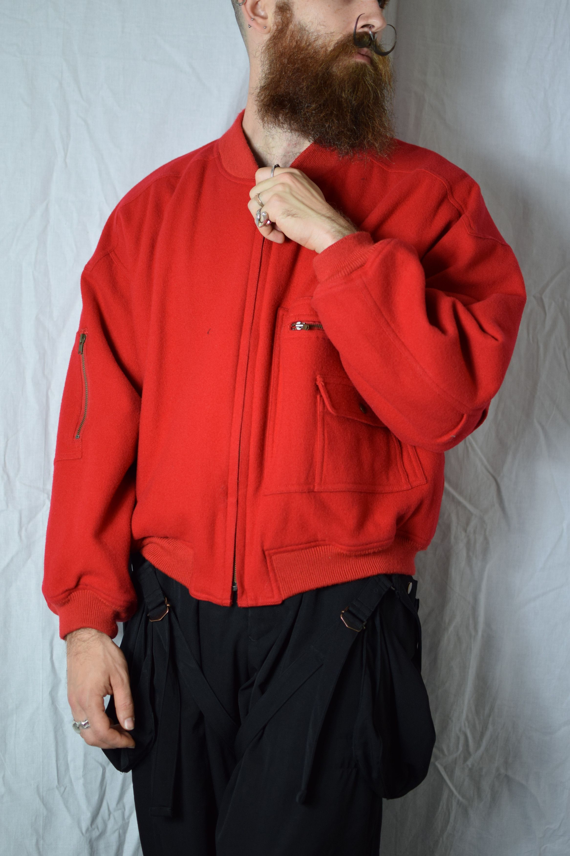 image of Issey Miyake Sport Archive 80's Care Label Jacket - Rg33248 in Red, Men's (Size Large)