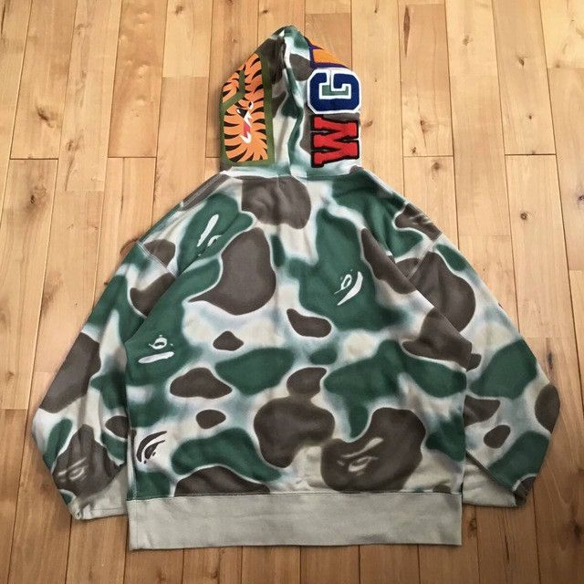 Bape BAPE LIQUID CAMO SHARK FULL ZIP HOODIE a bathing ape Size US M / EU 48-50 / 2 - 2 Thumbnail