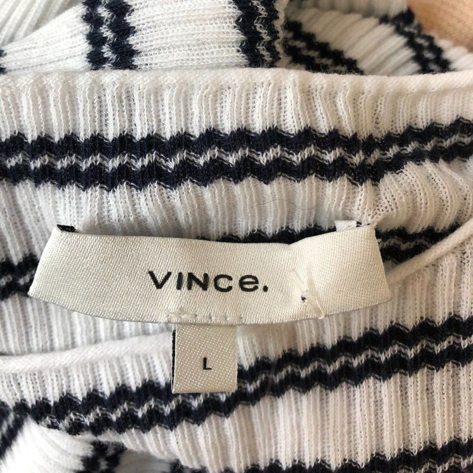 Vince Stripe Ribbed Boatneck Cotton Sweater from Vince Size XS / US 0-2 / IT 36-38 - 7 Thumbnail