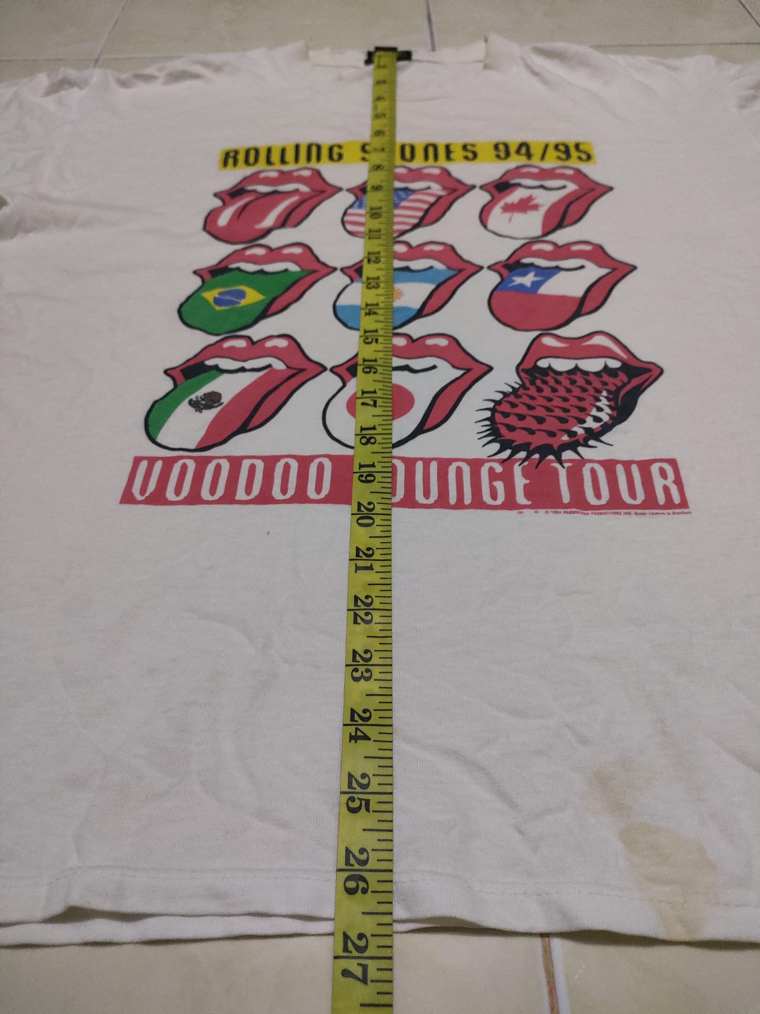 Brockum × Vintage Vintage 90 Rolling Stones World Tour Voodoo Lounge Band Tee Size US L / EU 52-54 / 3 - 6 Thumbnail