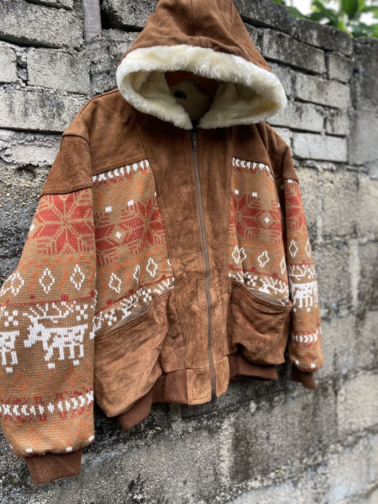 Vintage 90s Moda italiana Dragon Trading Suede Leather Jacket Size US L / EU 52-54 / 3 - 6 Thumbnail