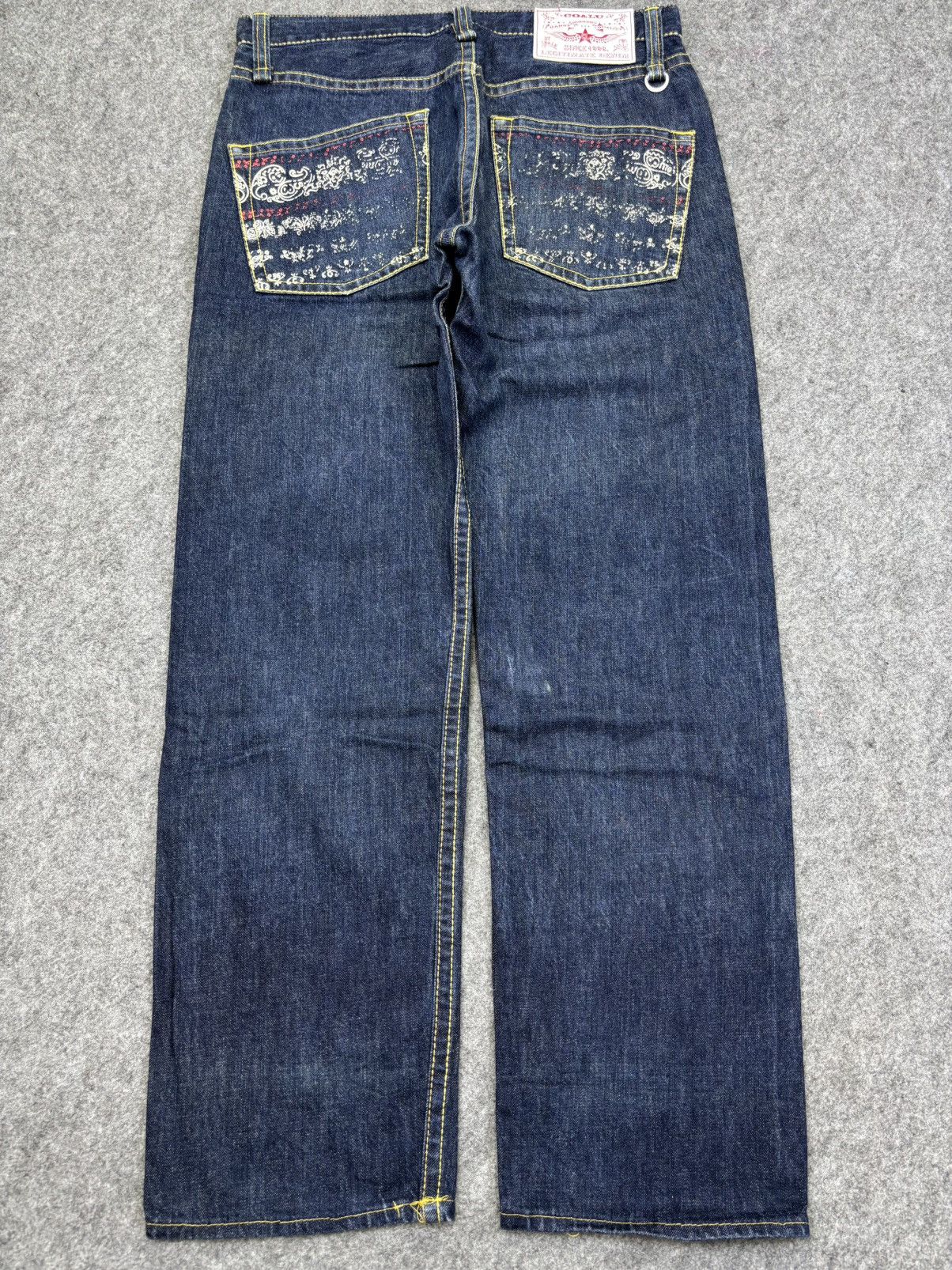 Japanese Brand CO&LU Japan Paisley Print Biker Denim F740 Size US 32 / EU 48 - 21 Thumbnail
