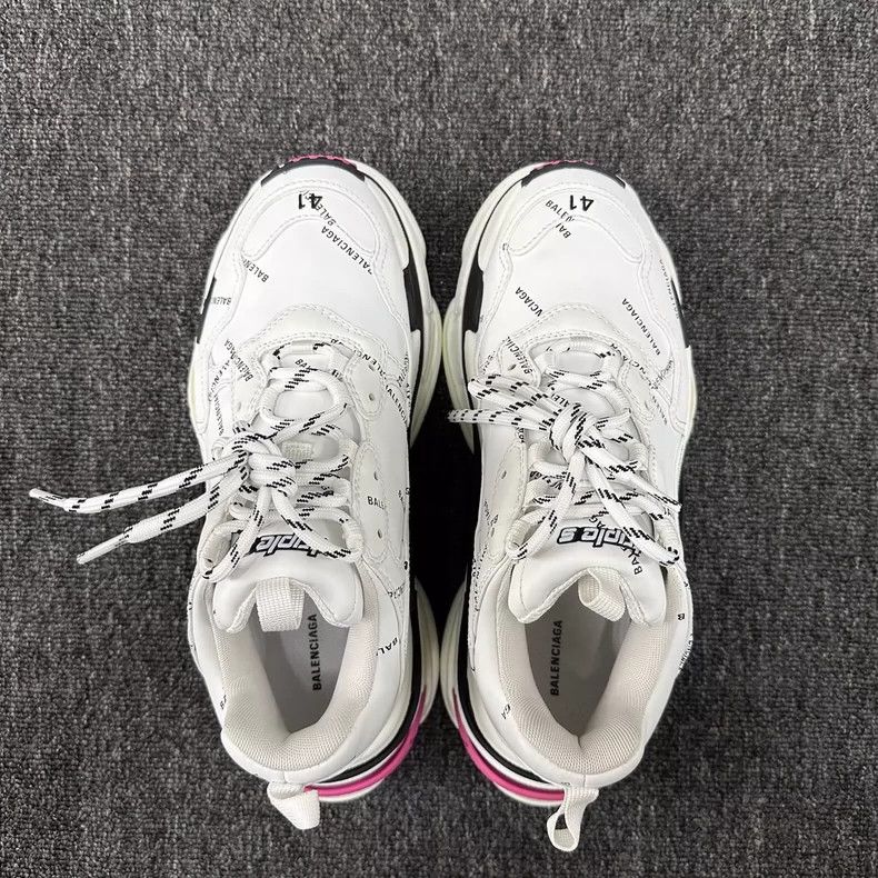 Balenciaga Balenciaga The black and white pink logo of Dad Shoes Tripl Size US 8 / EU 41 - 5 Thumbnail