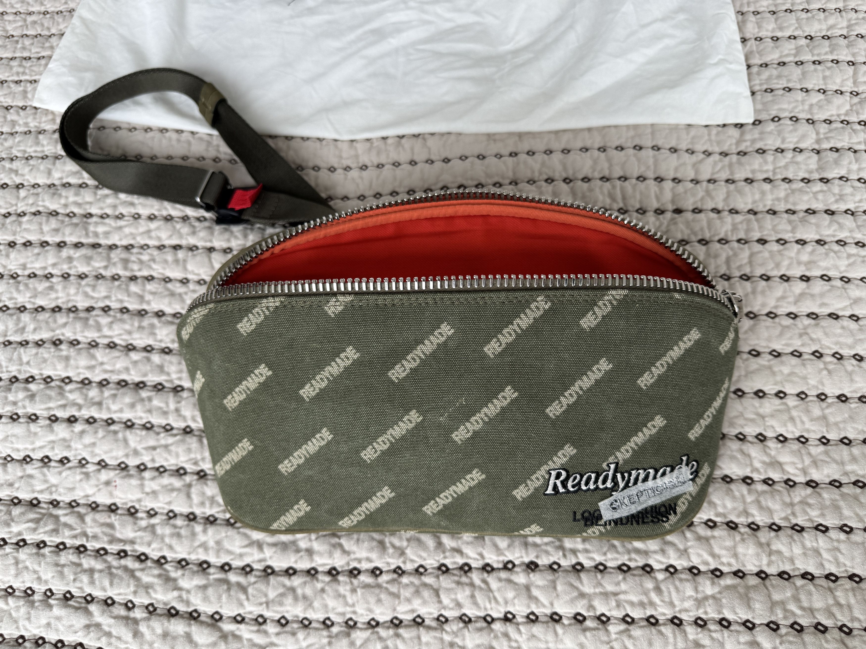 READYMADE READYMADE EMBROIDERED LOGO WAIST BAG GREEN OS Size ONE SIZE - 1 Thumbnail