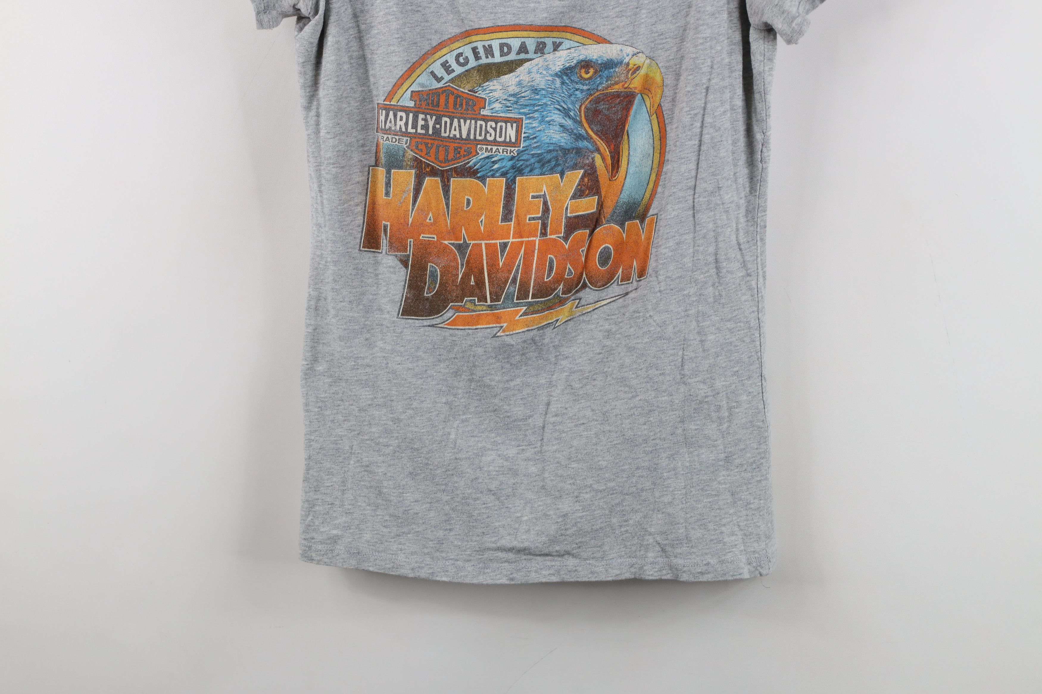 Harley Davidson Y2K Harley Davidson Spell Eagle Short Sleeve T-Shirt Gray Size L / US 10 / IT 46 - 3 Thumbnail