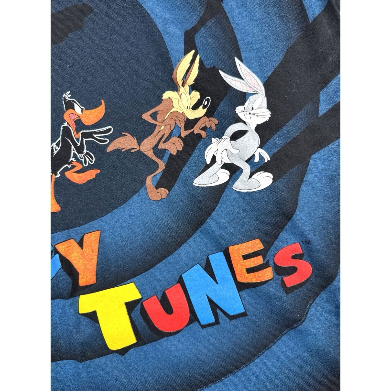 Vintage VINTAGE Looney Tunes Shadow AOP T Shirt Wild Oats XL Black 90s Cartoon T-Shirt Mens Womens Boys Girls Size US XL / EU 56 / 4 - 5 Thumbnail