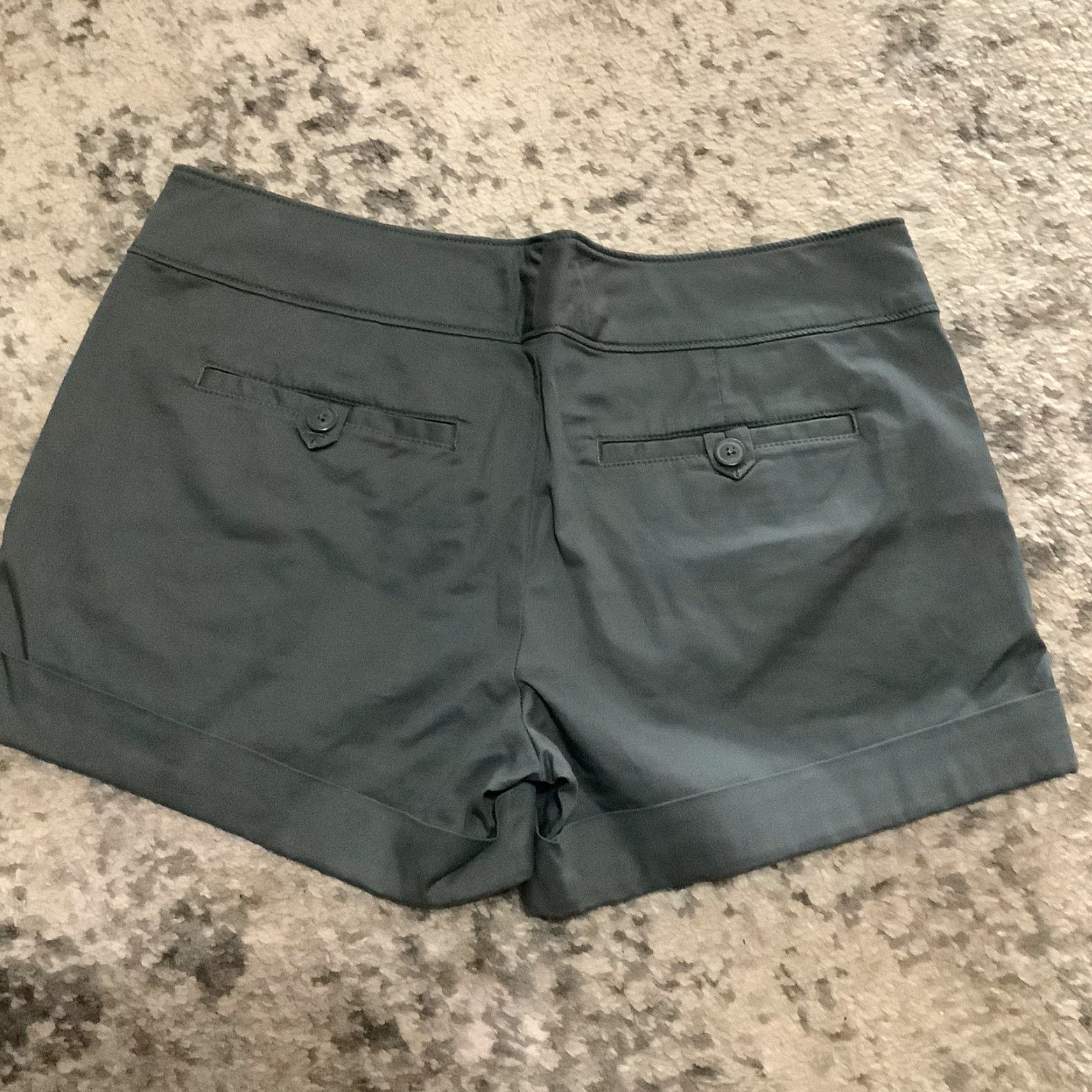 Vintage dELiA*s Y2K Jamie GRAY Stretch Cotton Cuffed Chino Short Mini Shorts 1/2 Women Regular 7/8 Gray Summer Size 28" / US 6 / IT 42 - 4 Thumbnail