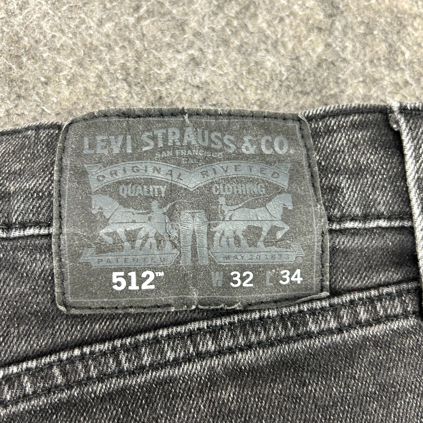 Levi's Levi's 512 Jeans Slim Straight Black Denim 32x34 Men's Cotton Stretch 5-Pocket Slimming Regular Length Vintage? No Size US 32 / EU 48 - 3 Thumbnail