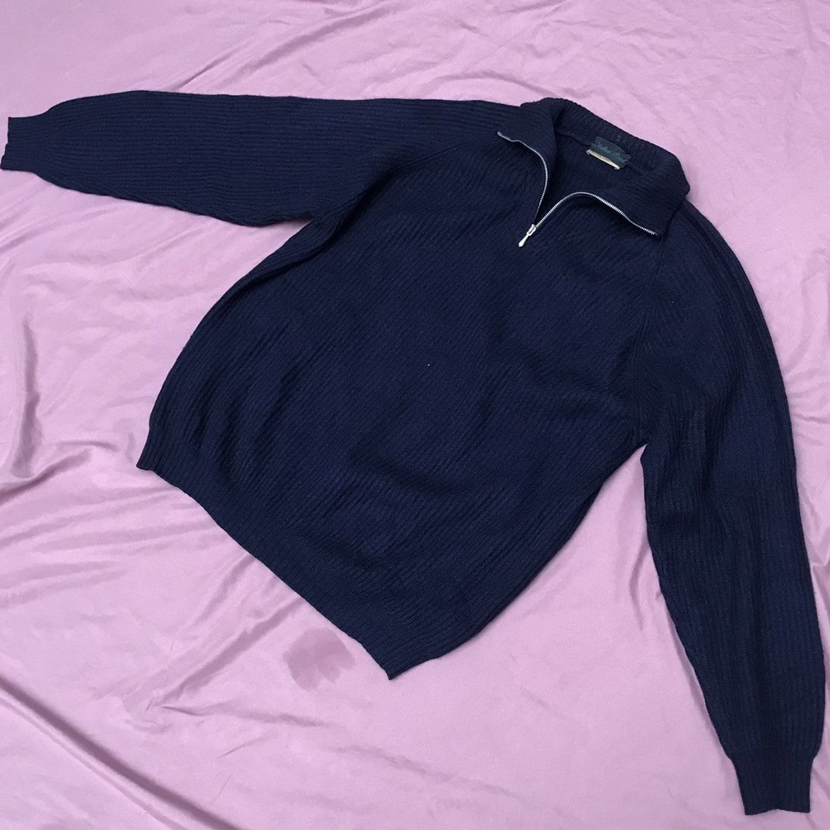 Other PURE SUPER GEELONG QUARTER ZIP, ribbed raglan sleeve jumper Size US XL / EU 56 / 4 - 2 Thumbnail