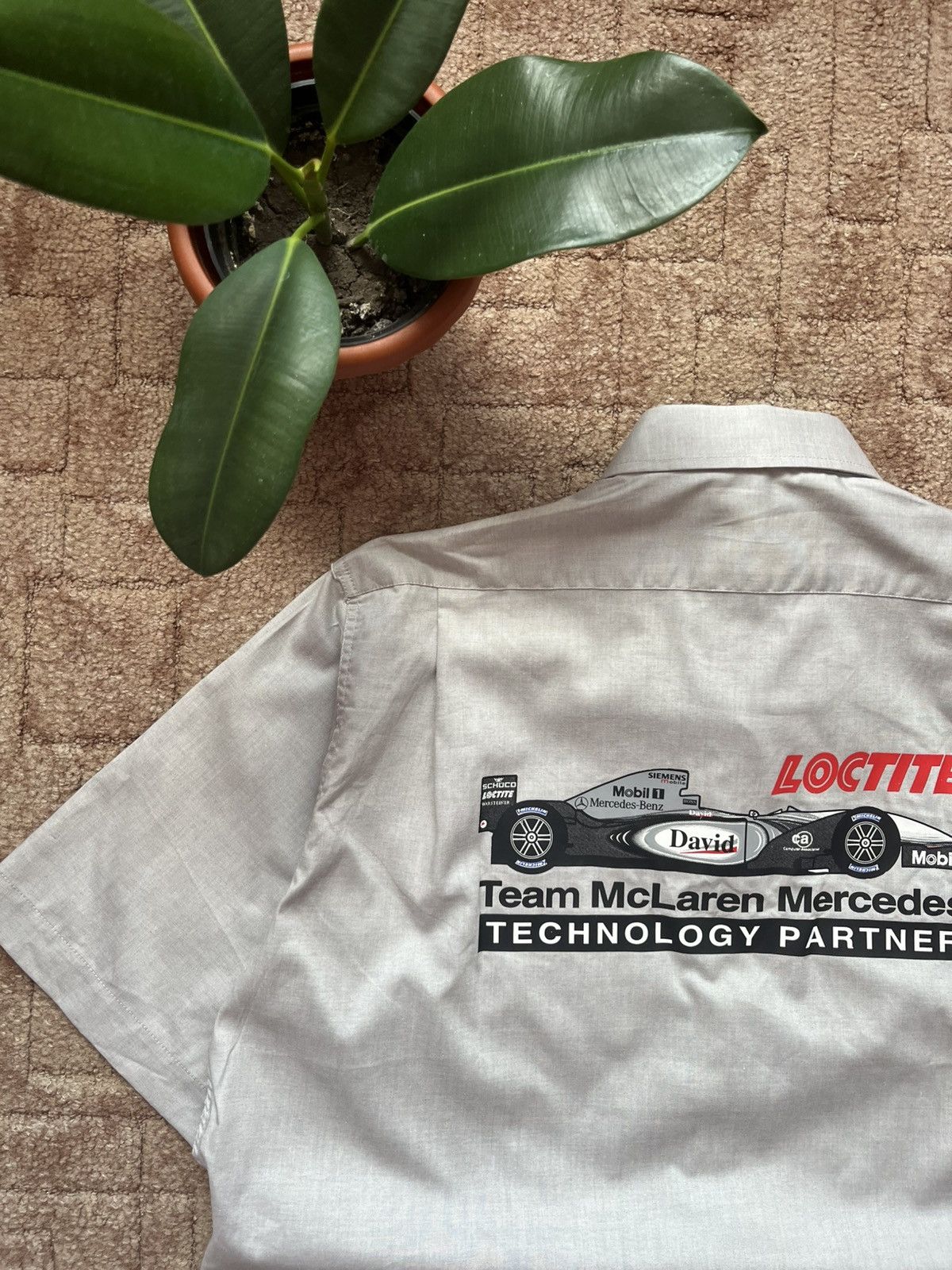 Mercedes-Benz Vintage Loctite Mercedes-Benz Mclaren Racing Gray New Shirt Size US XL / EU 56 / 4 - 2 Thumbnail