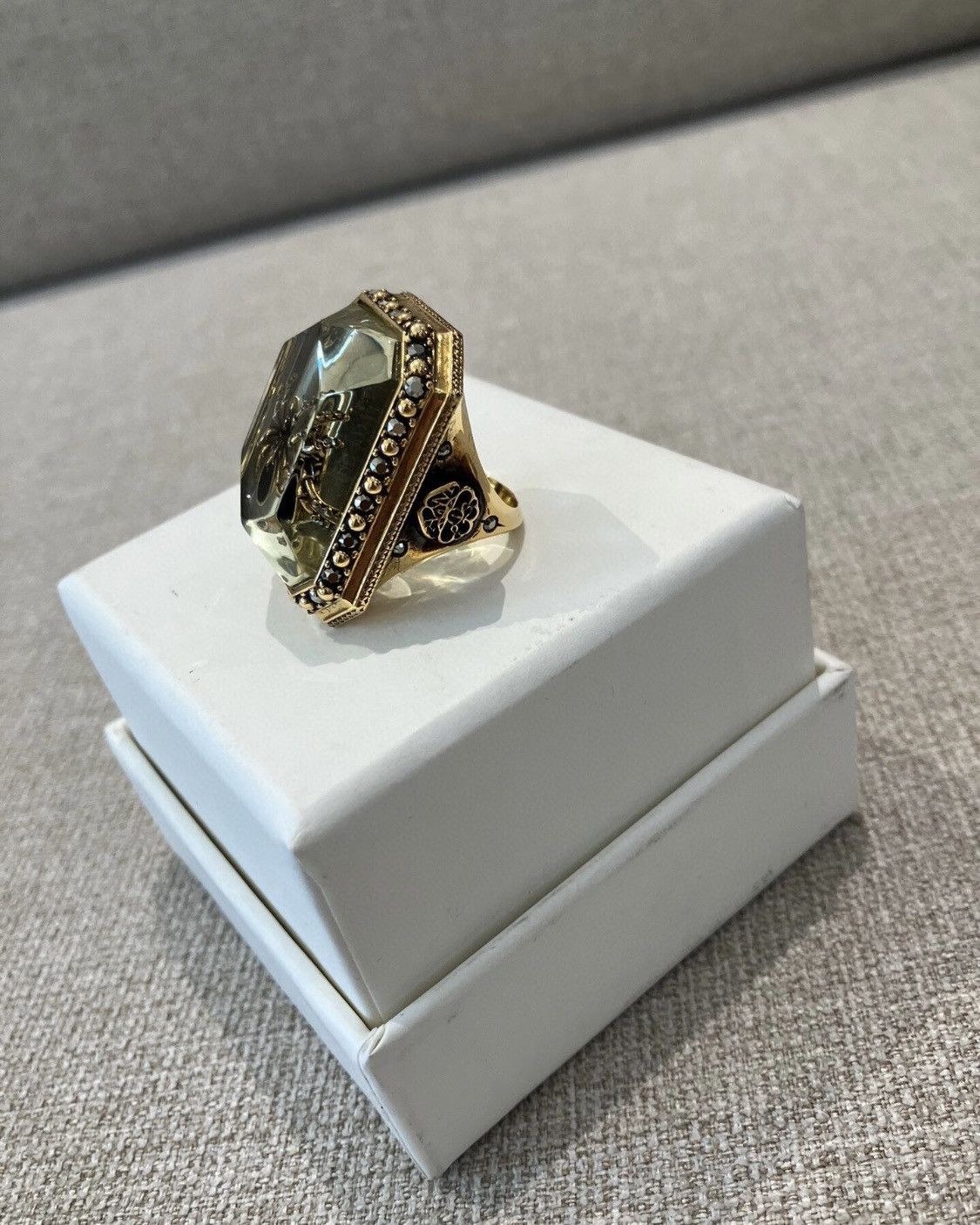 Alexander McQueen Alexander McQueen Beetle Embellished Ring Size ONE SIZE - 6 Thumbnail