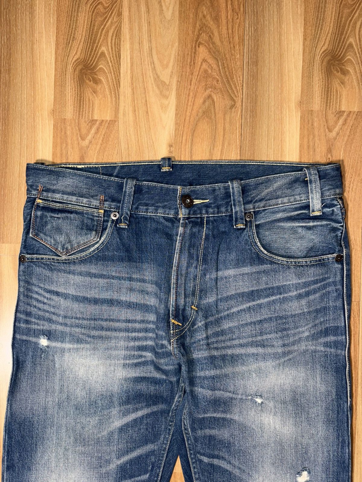 Levi's Vintage Clothing Rare Levi’s 601 Straight Fit Denim - Distressed - 36x34 Size US 36 / EU 52 - 3 Thumbnail
