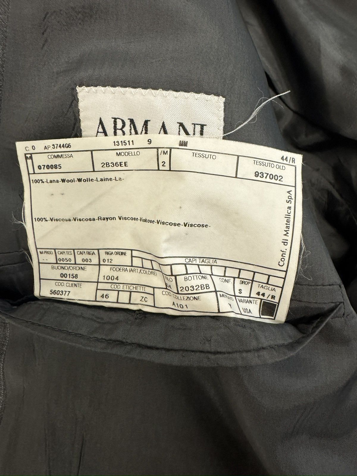 Armani Collezioni ARMANI COLLEZIONI Made in Italy Super 150’s Wool Jacket 44R Size 44R - 10 Thumbnail