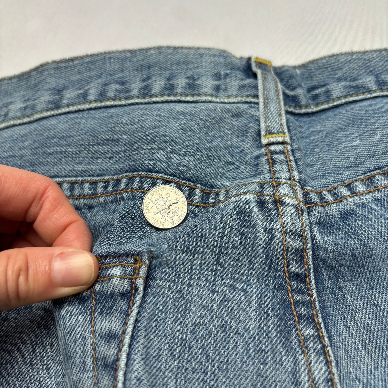 Sid Mashburn $175 Sid Mashburn Slim Straight Jeans 33x30 Made in USA Size US 33 - 10 Thumbnail