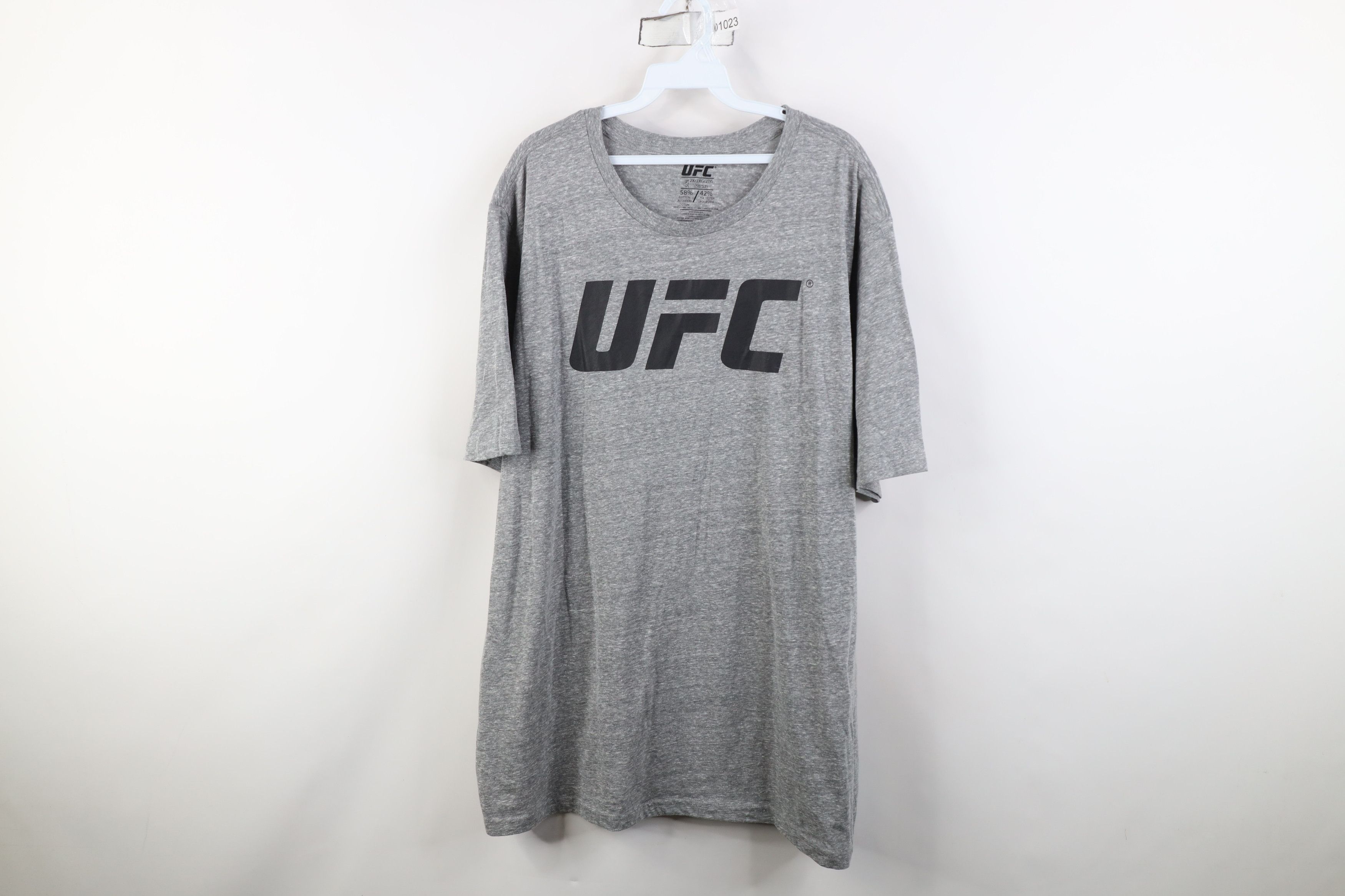 Vintage Y2K UFC Spell MMA Fighting Jersey Knit T-Shirt Heather Gray Size US XXL / EU 58 / 5 - 1 Thumbnail
