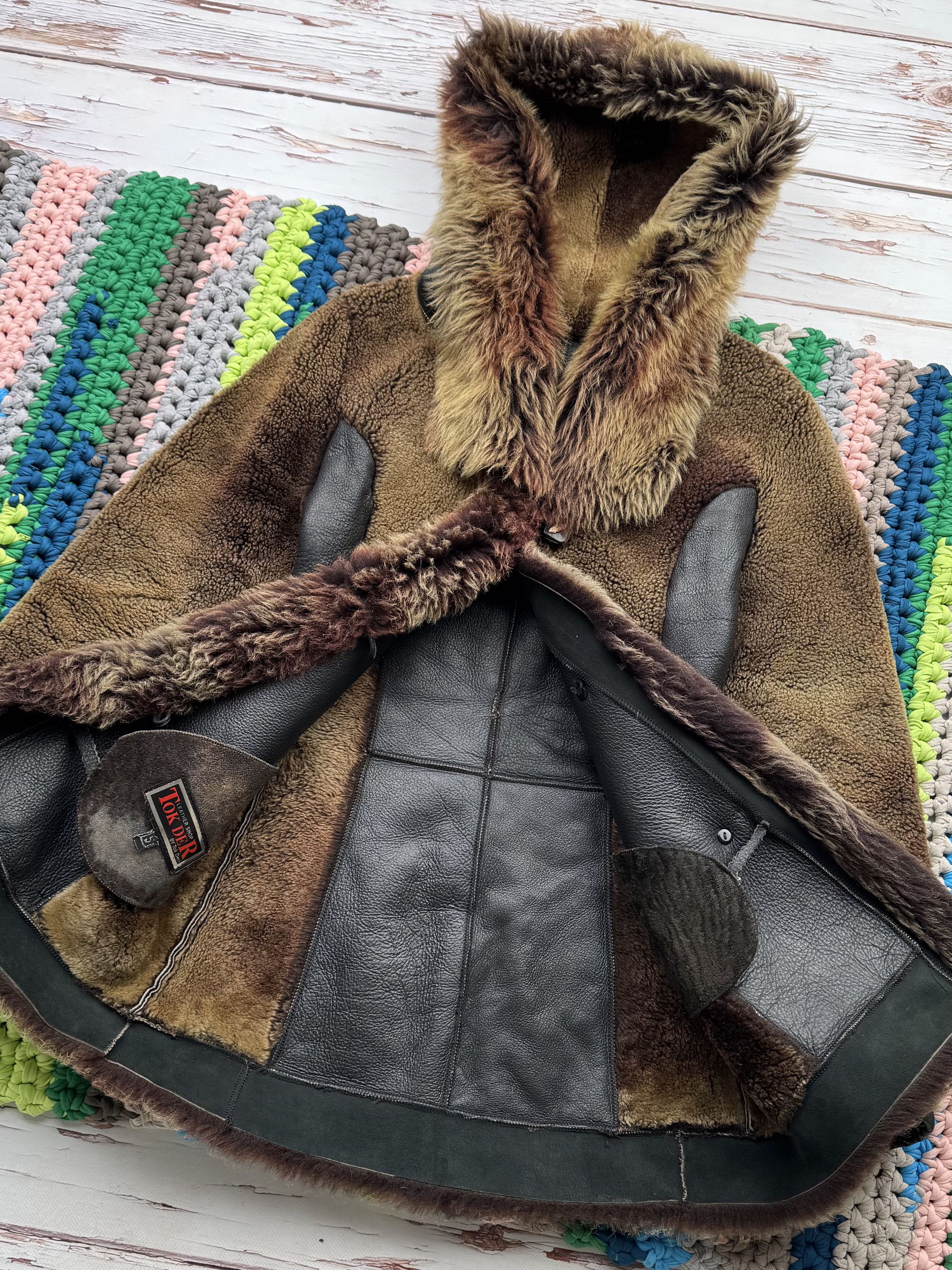 Japanese Brand Vintage Real Sheepskin Hooded Coat (ET1) Size S / US 4 / IT 40 - 5 Thumbnail