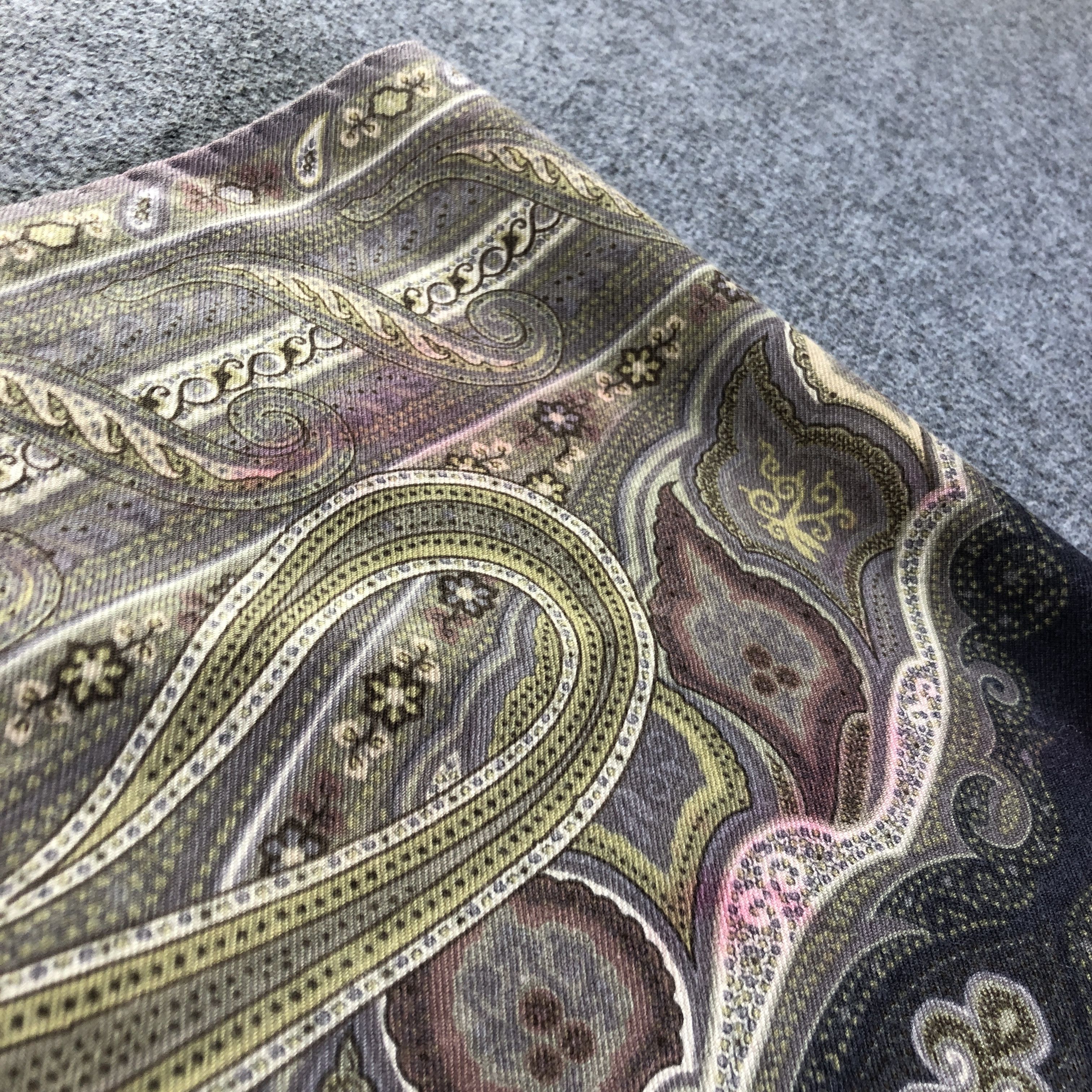 Etro Etro Paisley Wool/Silk Scarf Muffler Stole V2699 Size ONE SIZE - 11 Thumbnail