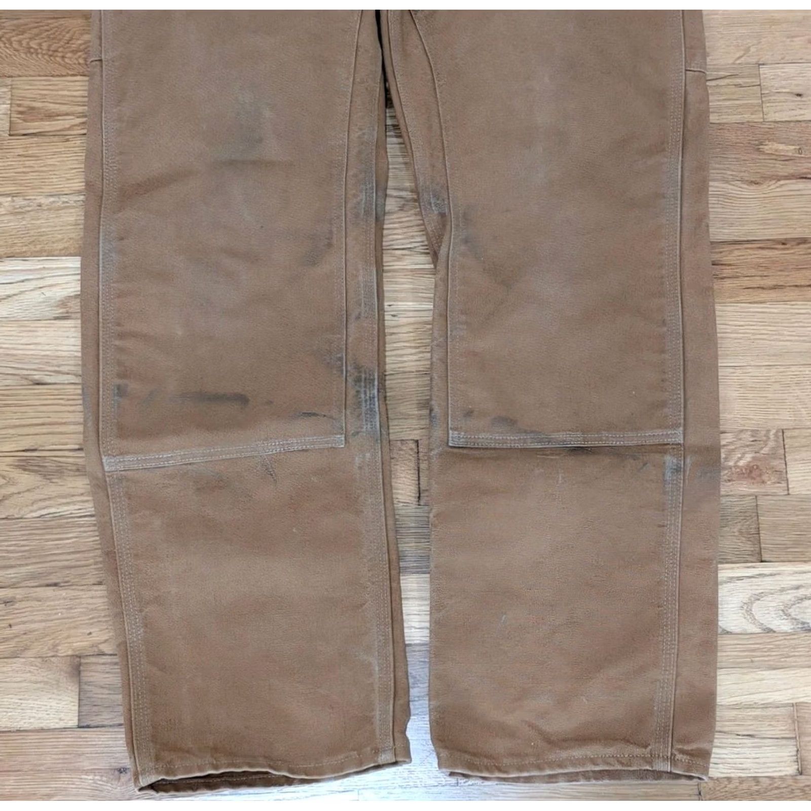 Carhartt VINTAGE Carhartt Double Knee Pants Brown Canvas Workwear 32x31 Made In USA Mens Helmet To Hardhat Size US 32 / EU 48 - 2 Thumbnail