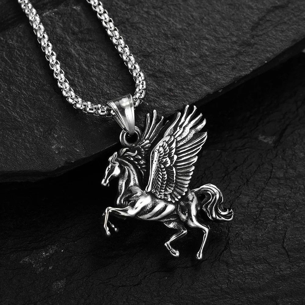 Other Vintage Greek Unicorn Pendant Necklace Size ONE SIZE - 3 Thumbnail