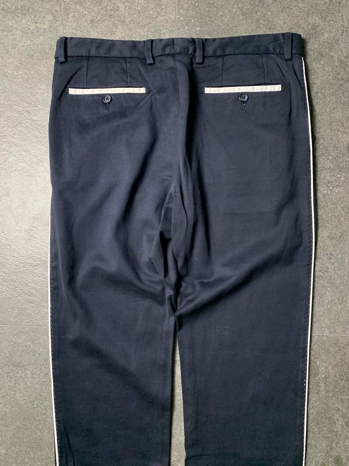 Dolce & Gabbana 2000s Dolce & Gabbana Casual White Line Trousers Size US 33 - 11 Thumbnail