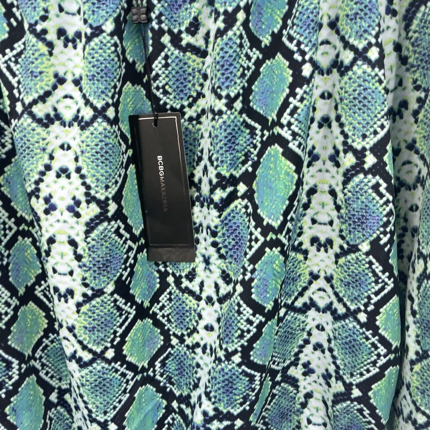Bcbgmaxazria BCBG MAXAZRIA Orpha Blouse Womens XS Reptile Print Off The Shoulder Luxury Size XS / US 0-2 / IT 36-38 - 5 Thumbnail