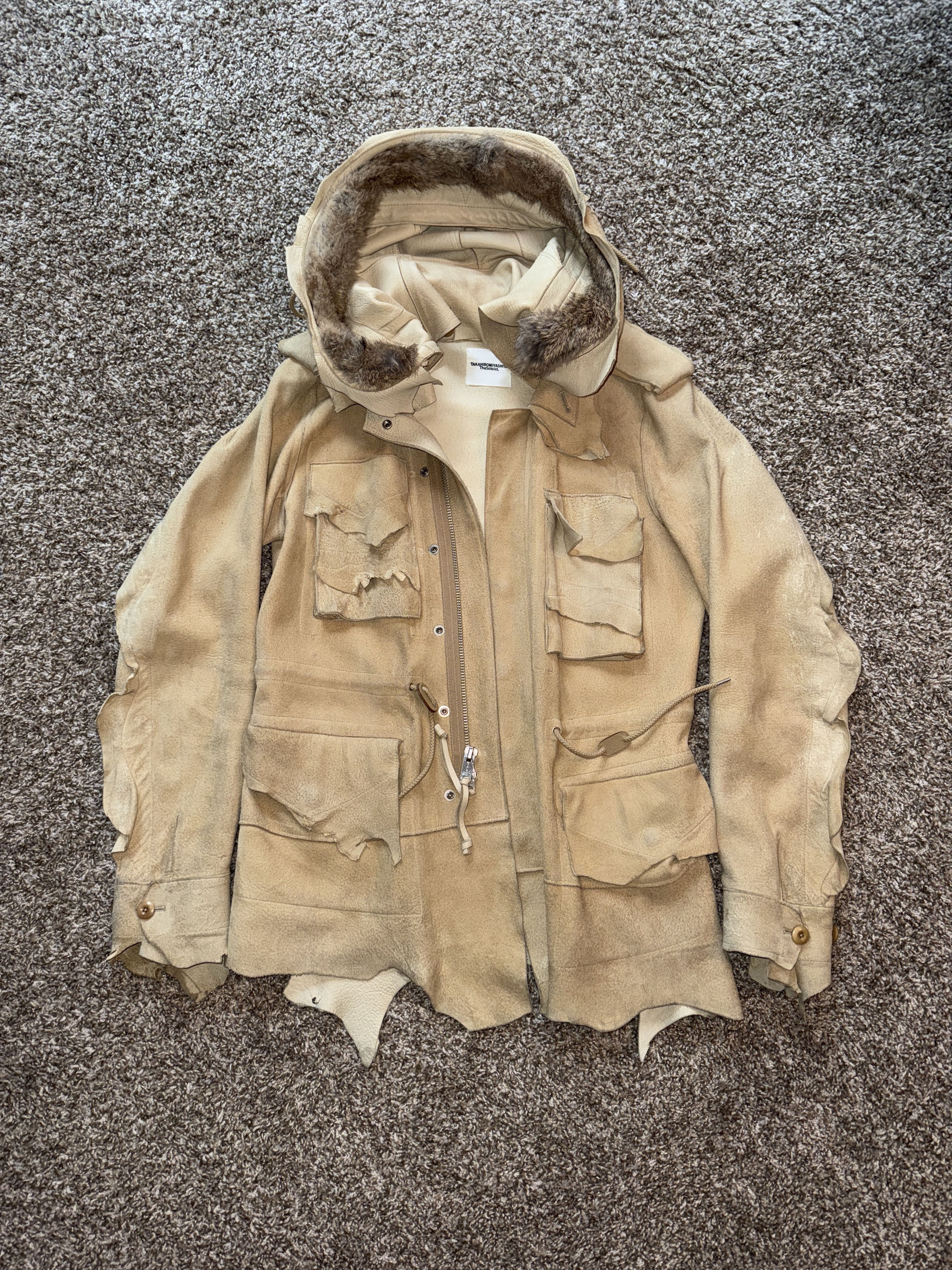Takahiromiyashita The Soloist. FW14 Rough Out Deer Hide Leather Work Military Jacket Size US M / EU 48-50 / 2 - 3 Thumbnail