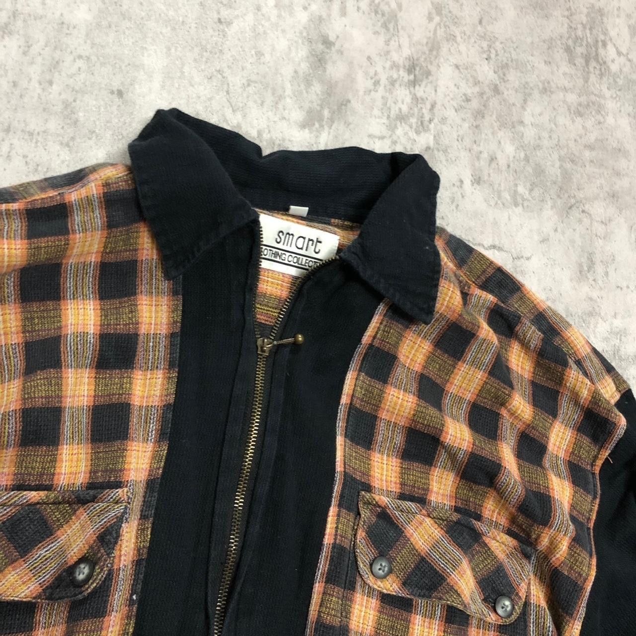 Other Smart & Mart black & orange plaid flannel jacket Size US L / EU 52-54 / 3 - 2 Thumbnail
