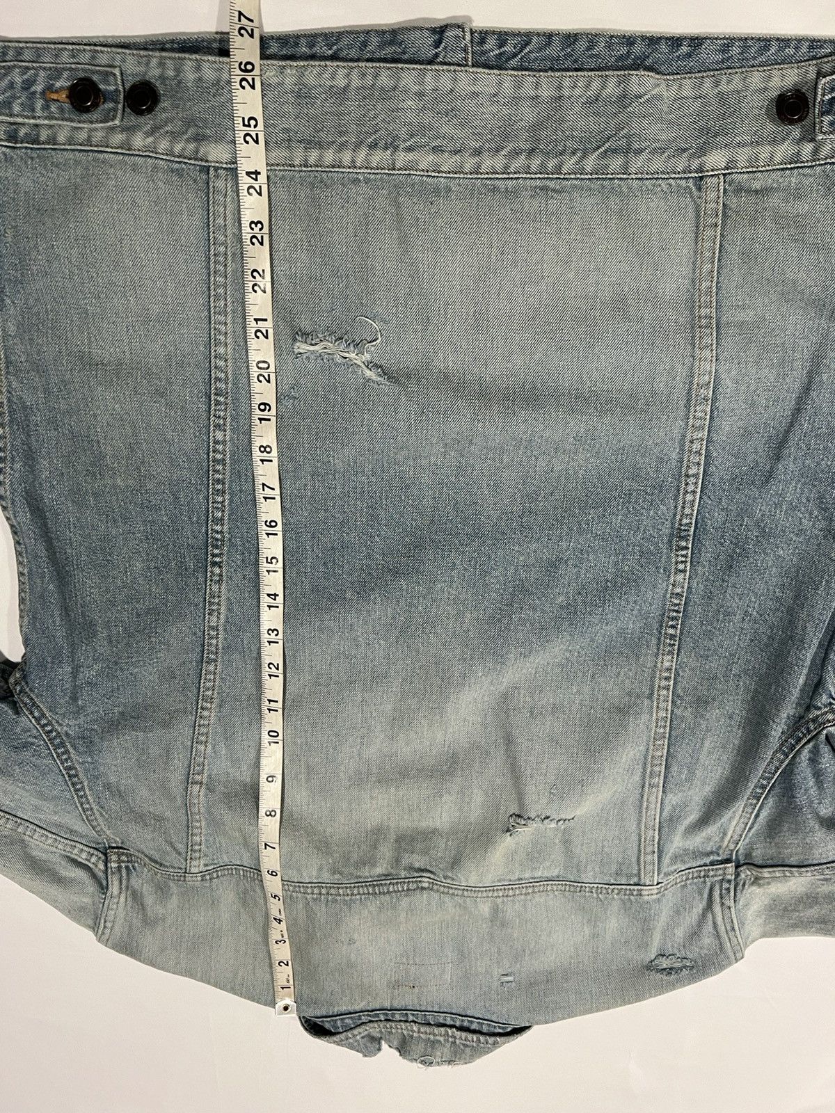 Saint Laurent Paris Saint Laurent men’s blue ripped denim jacket. 54/XL Size US L / EU 52-54 / 3 - 2 Thumbnail