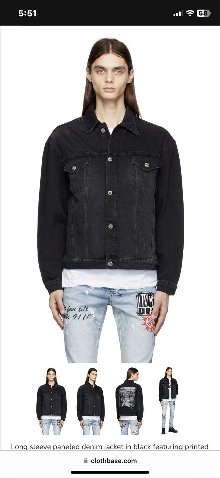 Ksubi Ksubi Black Oh G Rose Royalty Ether Denim Jacket Size US L / EU 52-54 / 3 - 4 Thumbnail