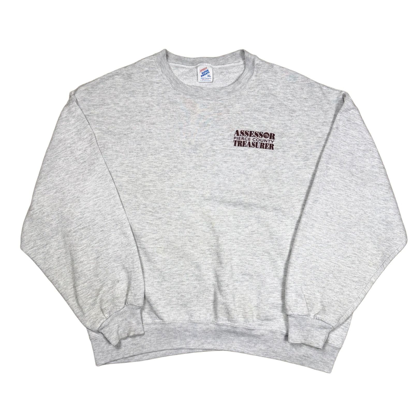 Jerzees Vintage 80s Jerzees Pierce County Treasurer Sweatshirt XL Size US XL / EU 56 / 4 - 2 Thumbnail