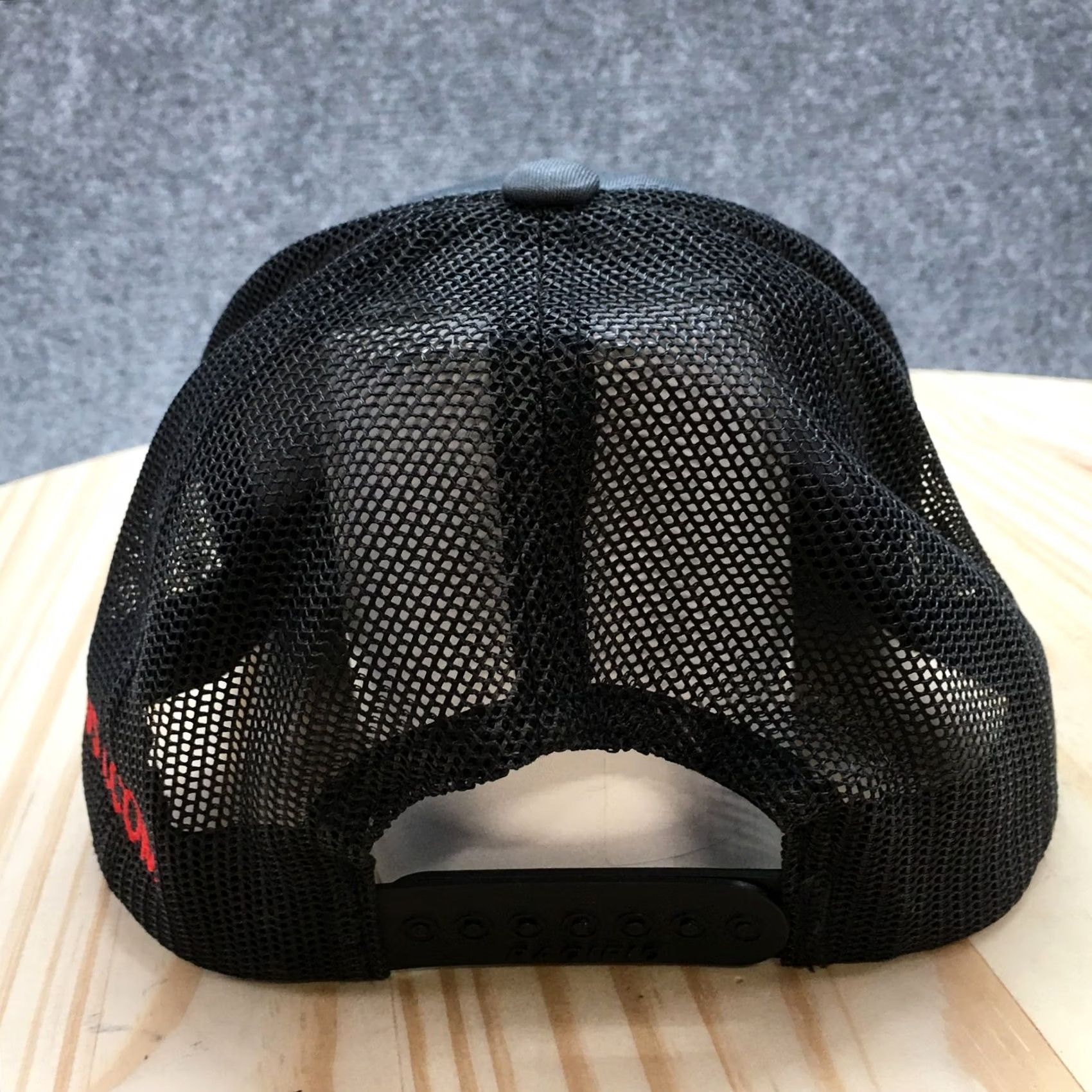 Logo 7 Rib Rust Trucker Hat Unisex Black Gray One Size Curved Brim Embroidered Logo Size ONE SIZE - 7 Thumbnail