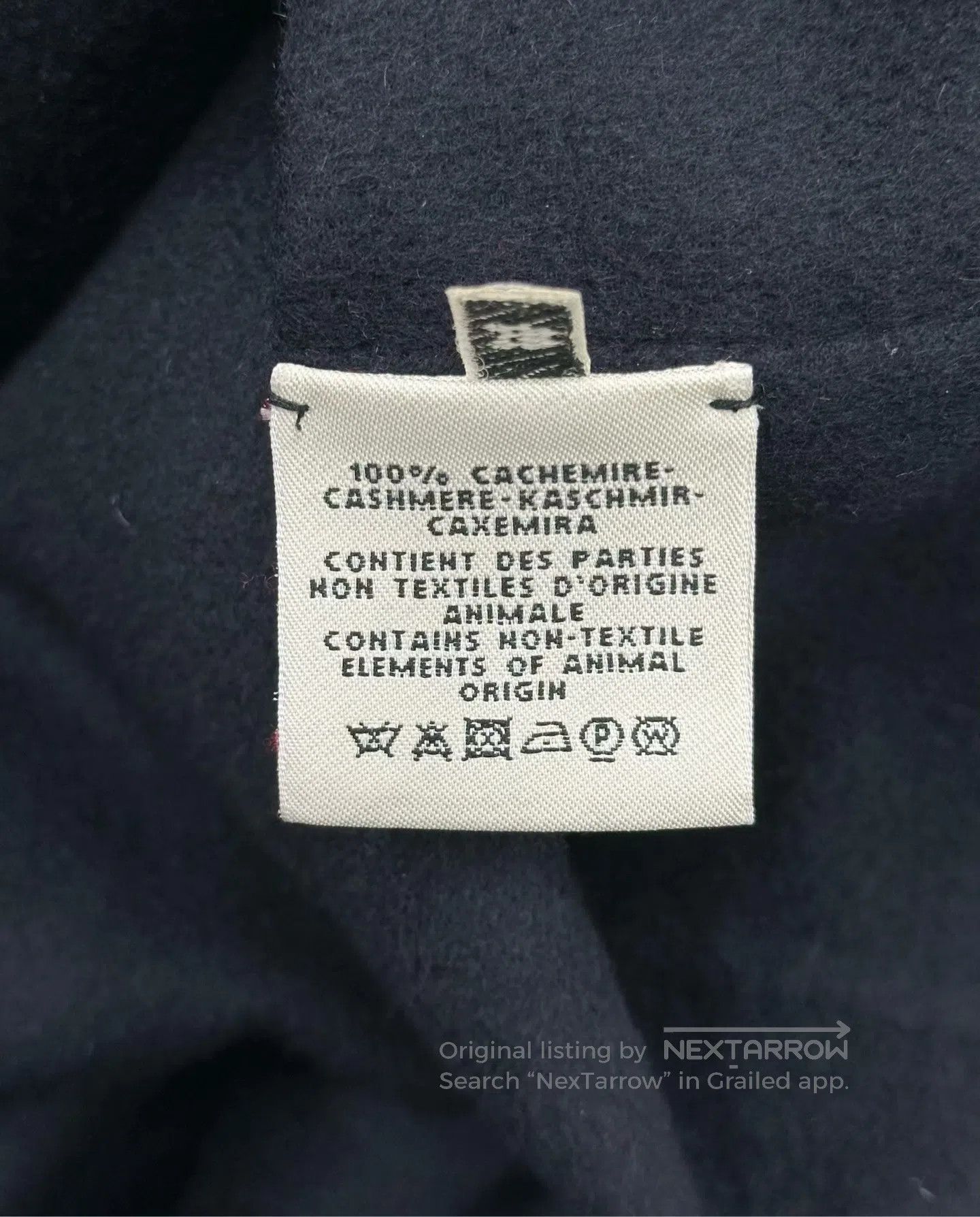 Hermes Hermes Navy Blue Cashmere Shawl Coat Jacket| Size XS / US 0-2 / IT 36-38 - 4 Thumbnail