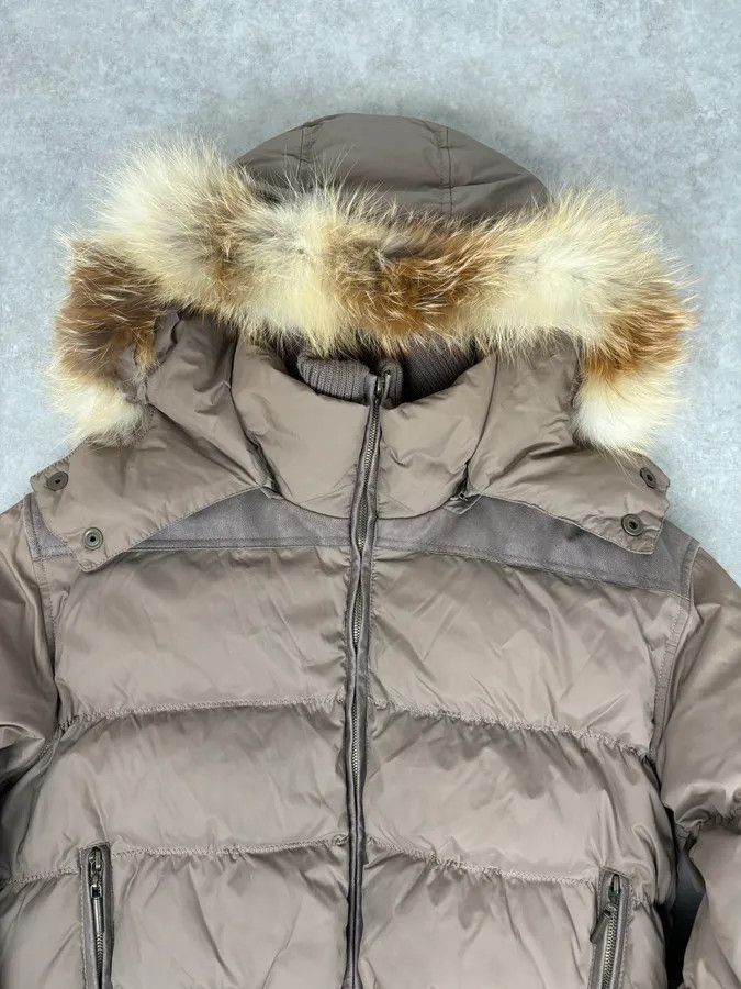 Just Cavalli AW2007 Cavalli Beige Nylon Quilted Fur-Trimmed Bomber Jacket Size M / US 6-8 / IT 42-44 - 4 Thumbnail
