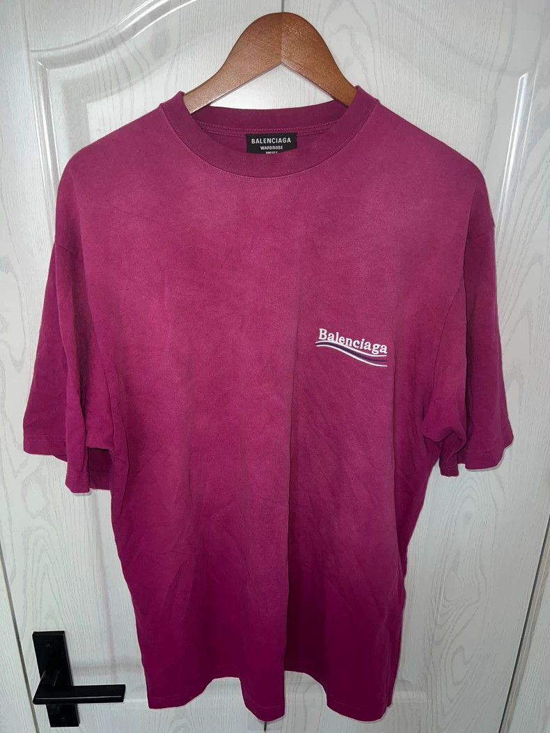 Balenciaga Balenciaga Pink cola classic Logo short sleeves Size US M / EU 48-50 / 2 - 2 Thumbnail