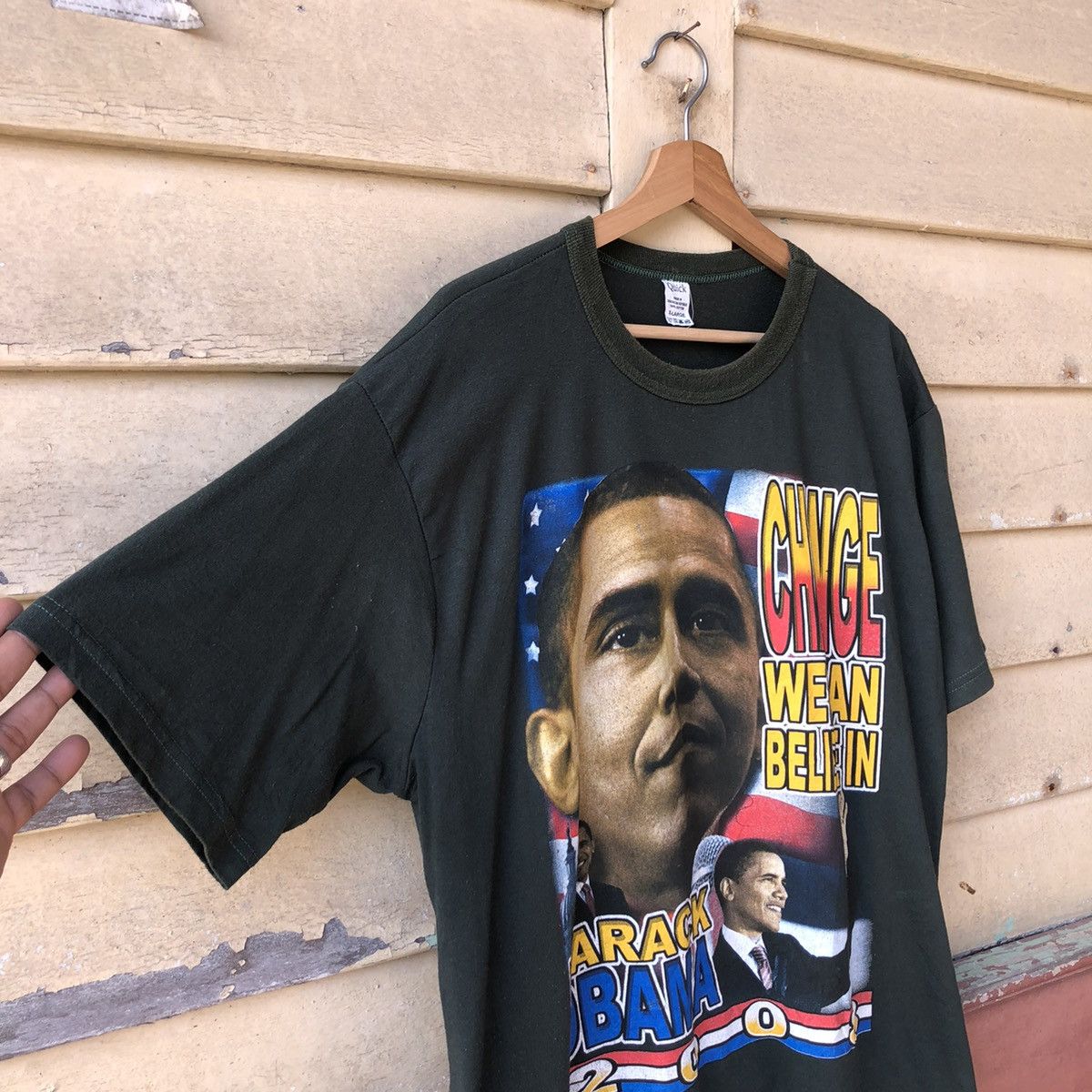 Rap Tees 🔥Rare🔥 Vintage Barack Obama 2008 Raptee Tshirt Size US XL / EU 56 / 4 - 3 Thumbnail