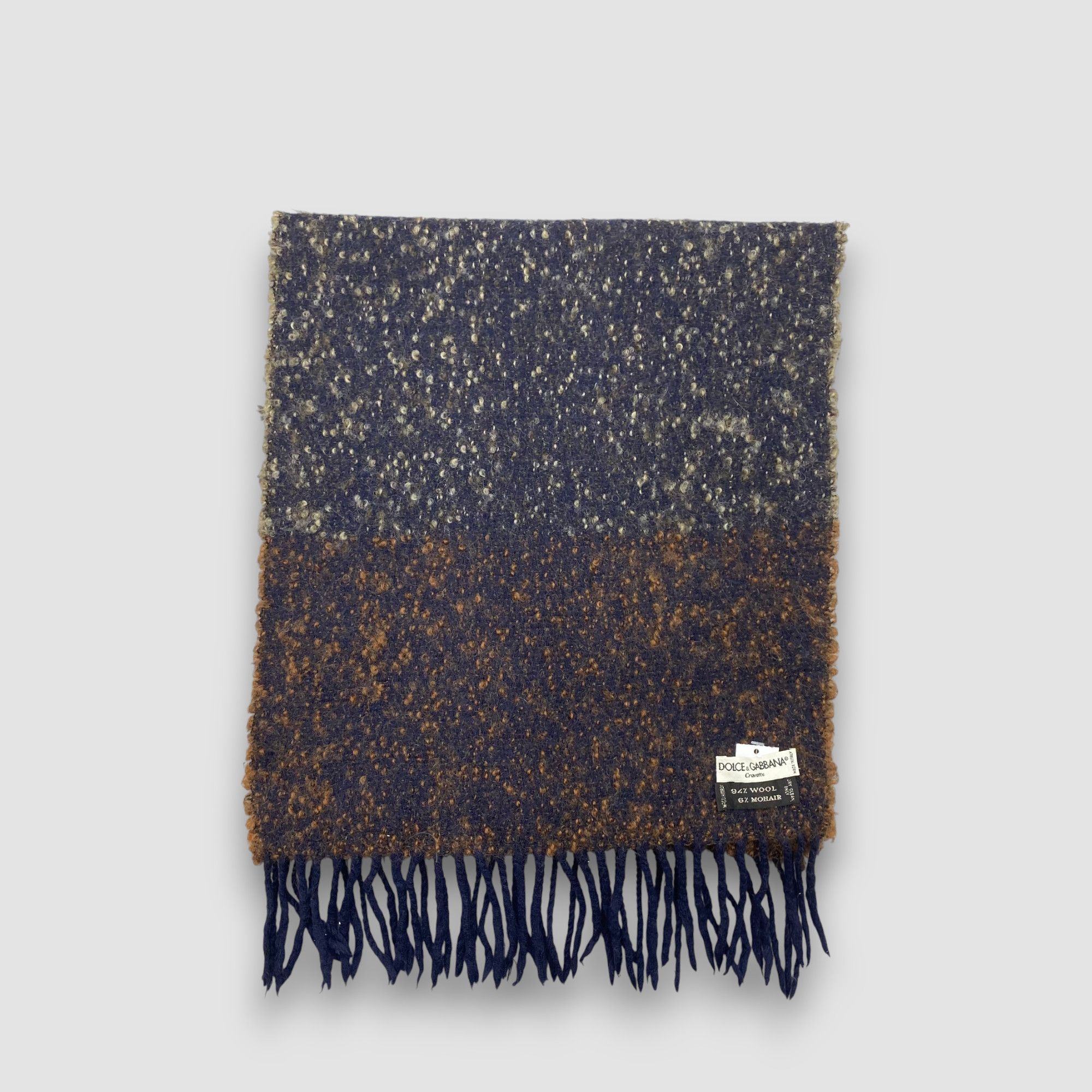 Dolce & Gabbana Vintage Dolce & Gabbana Scarf Muffler Wool Fringe Scarves Size ONE SIZE - 2 Thumbnail