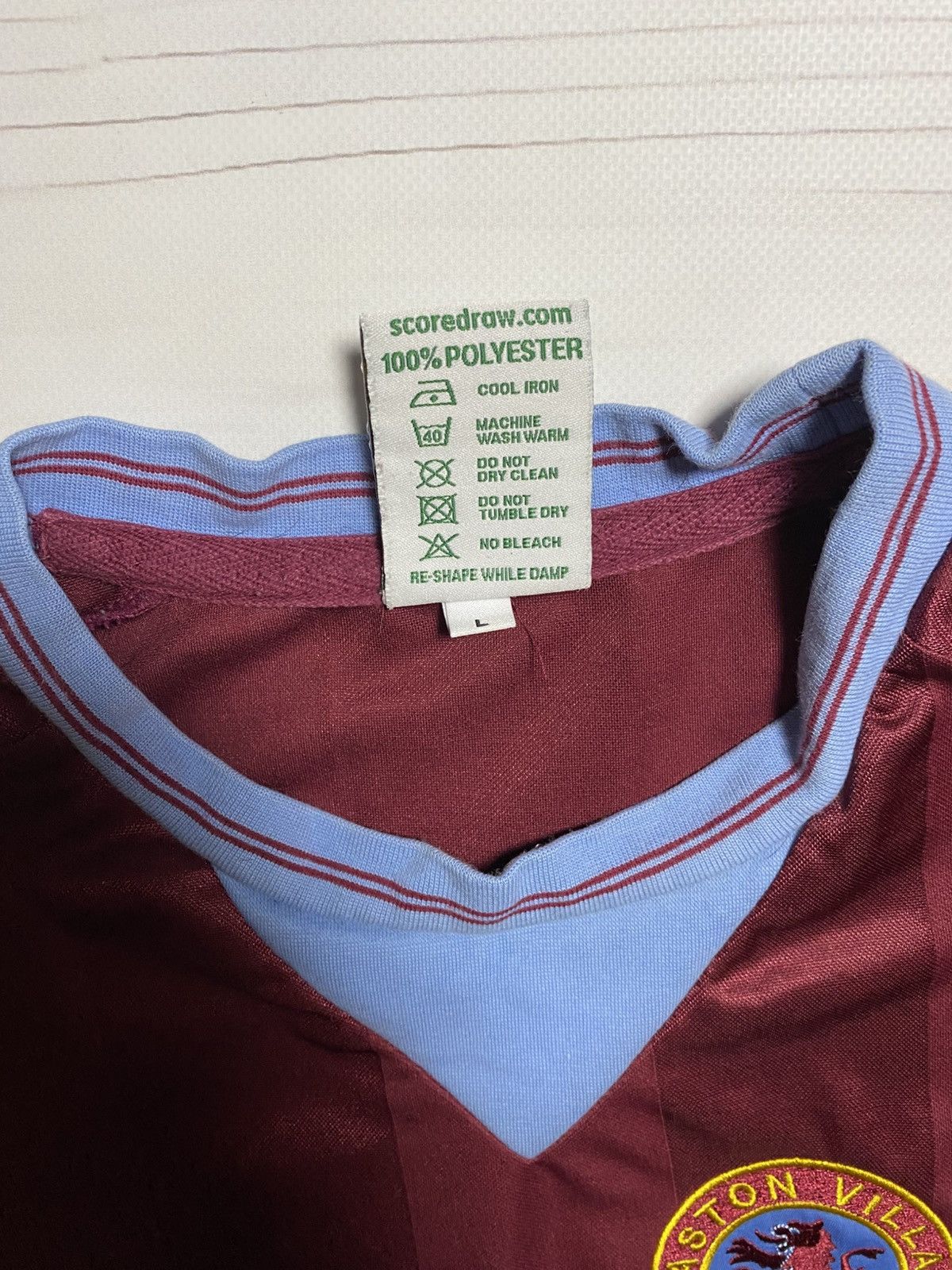Vintage Vintage Remake Aston Villa 1983-1985 home soccer jersey Size US L / EU 52-54 / 3 - 3 Thumbnail