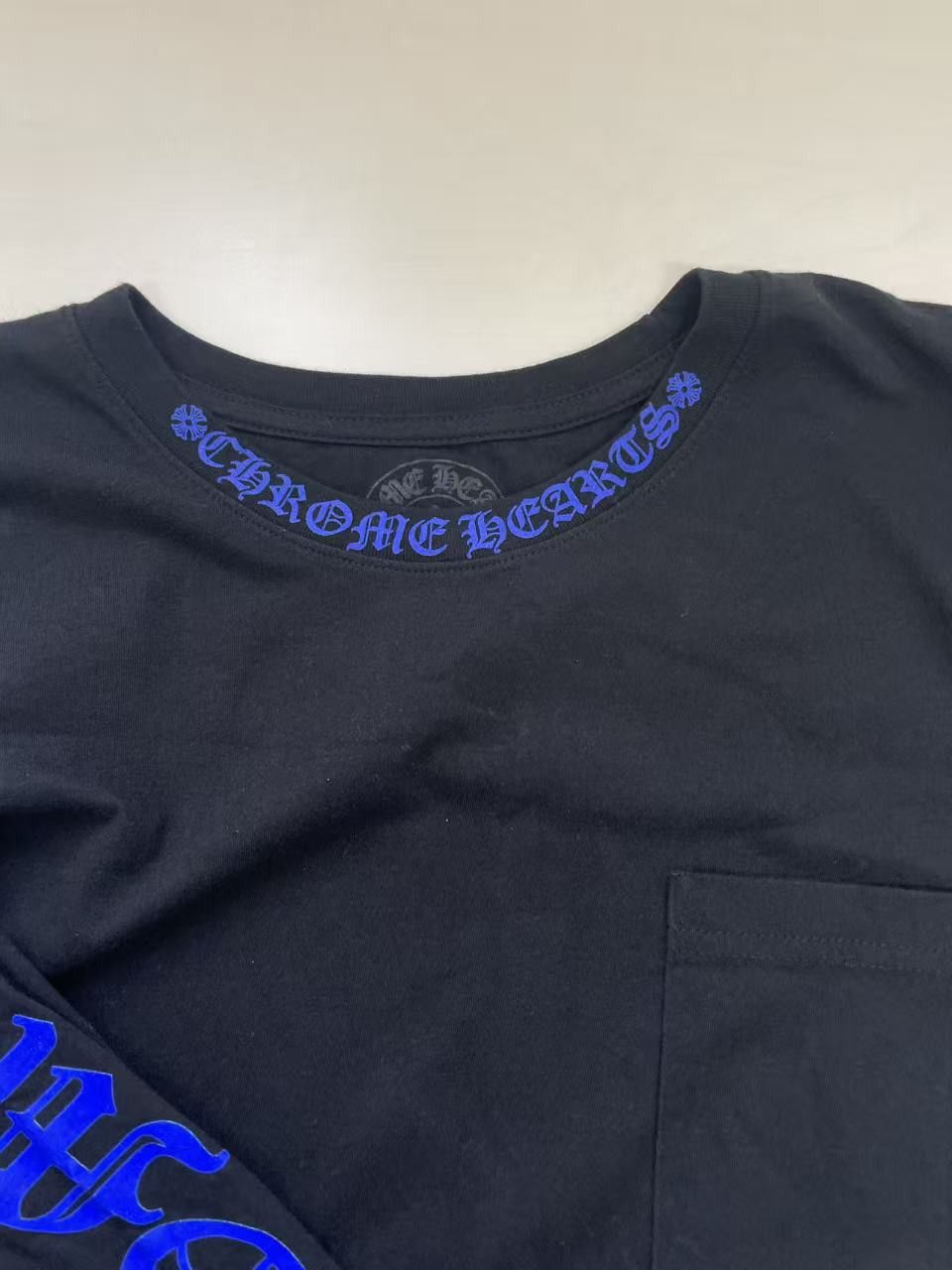 Chrome Hearts Chrome Hearts Blue 1988 Neck Logo Long Sleeve T-Shirt Tee Size US XL / EU 56 / 4 - 3 Thumbnail