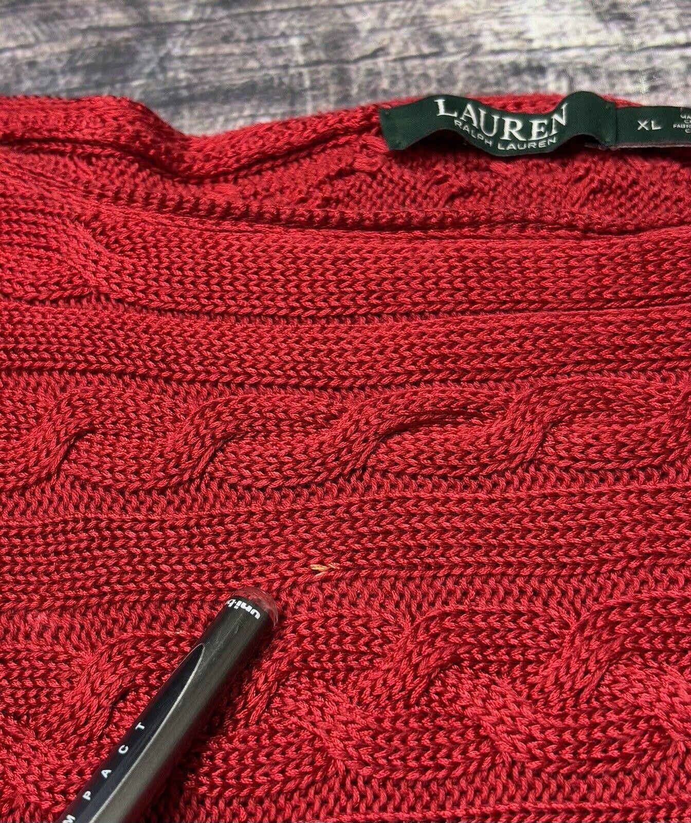 Lauren Ralph Lauren Lauren Ralph Lauren Sweater Women's XL Cable Knit Boat Neck Size XL / US 12-14 / IT 48-50 - 5 Thumbnail
