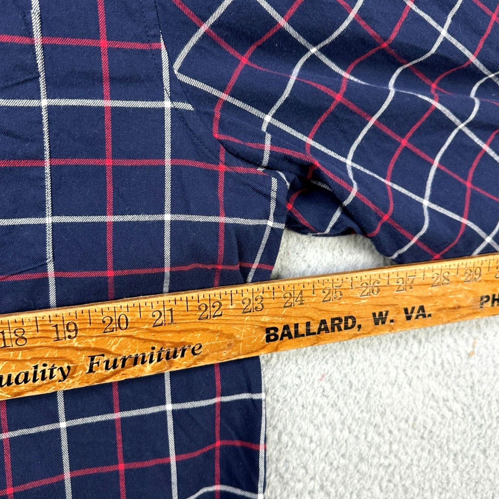 Banana Republic Banana Republic Luxe Flannel Standard Fit Shirt Men XL Blue Checked - Pre-Owned Good Size US XL / EU 56 / 4 - 7 Thumbnail