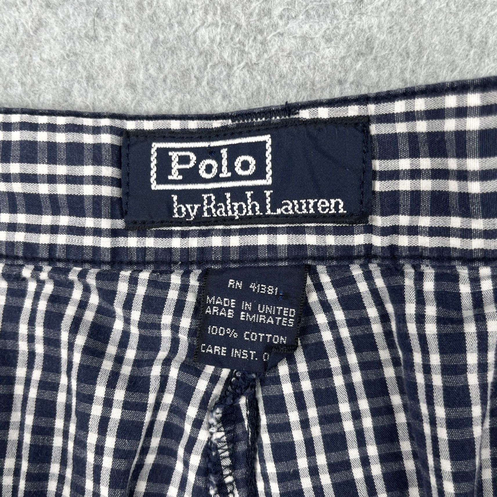 Polo Ralph Lauren Polo Ralph Lauren Golf Shorts Size 35 Navy White Plaid Pleated Casual Golfer Men Size US S / EU 44-46 / 1 - 3 Thumbnail