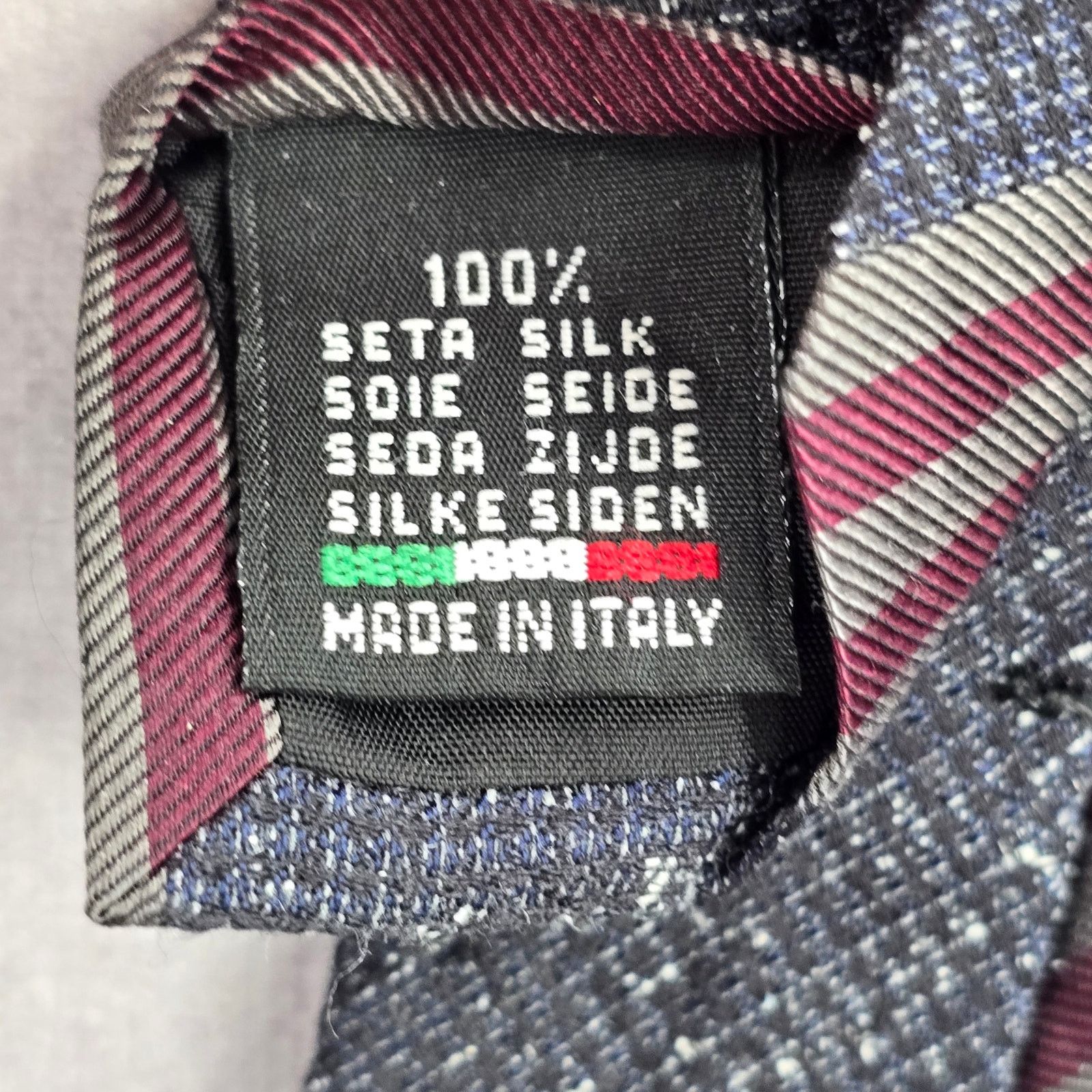 Strellson Strellson Gray Blue Stripe 100% Silk Italy Stripe Neck Tie Size 30 - 5 Thumbnail