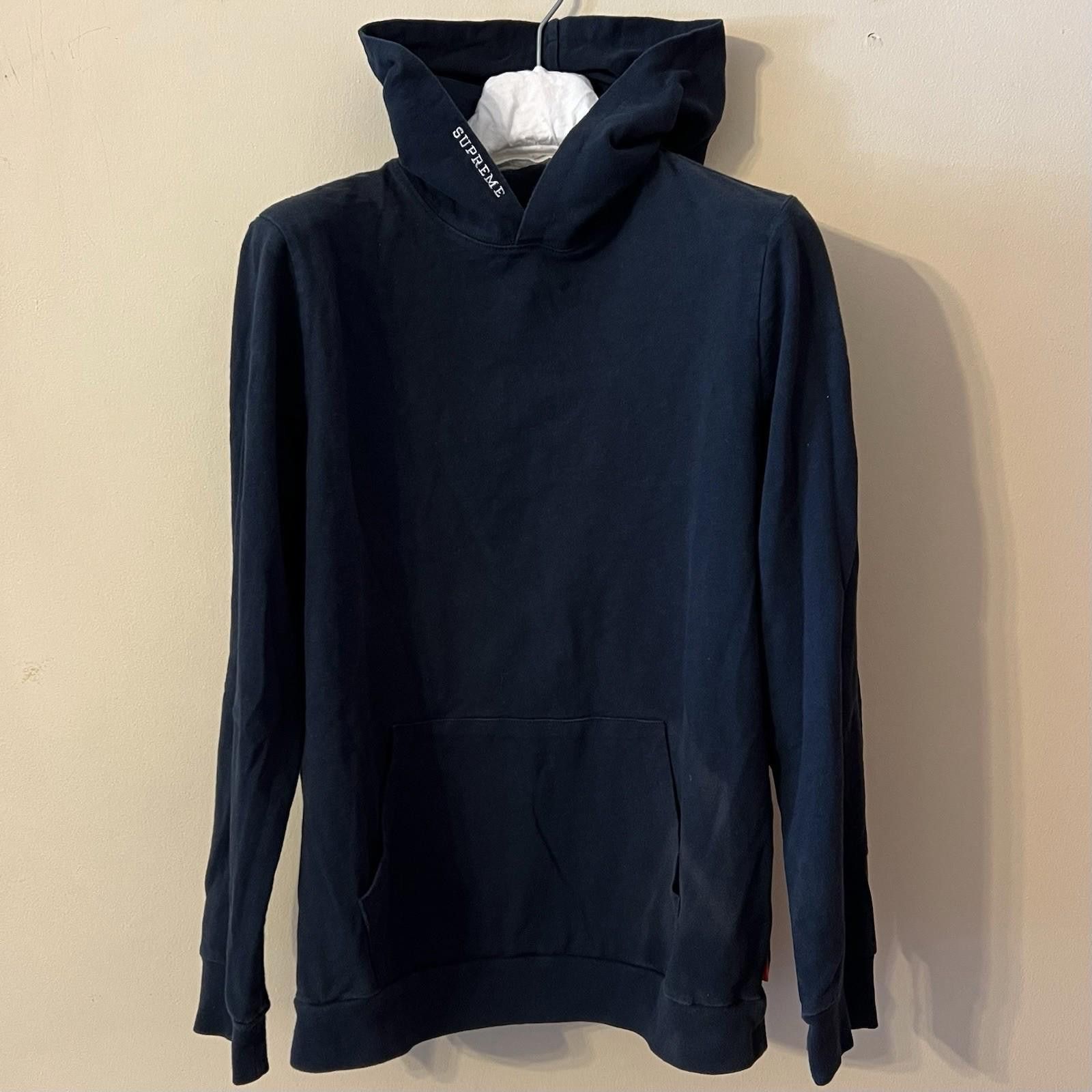 Supreme Pre-Owned Supreme Silver Label Thin Pullover Hoodie Navy L Size US L / EU 52-54 / 3 - 1 Thumbnail